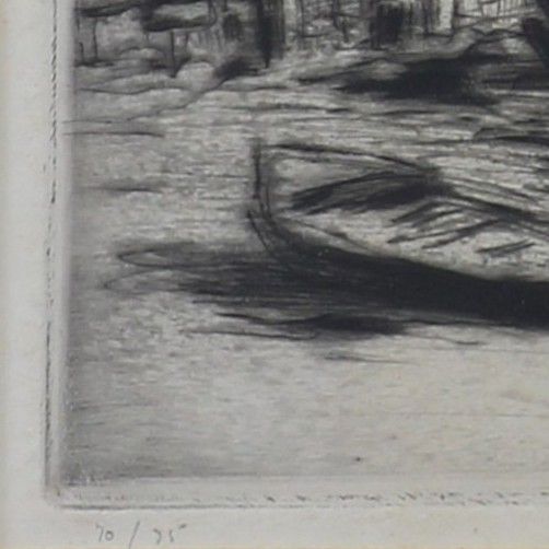 Etching And Drypoint By Joseph Gray. Titled 'Dutch Fishing Fleet' photo for sale