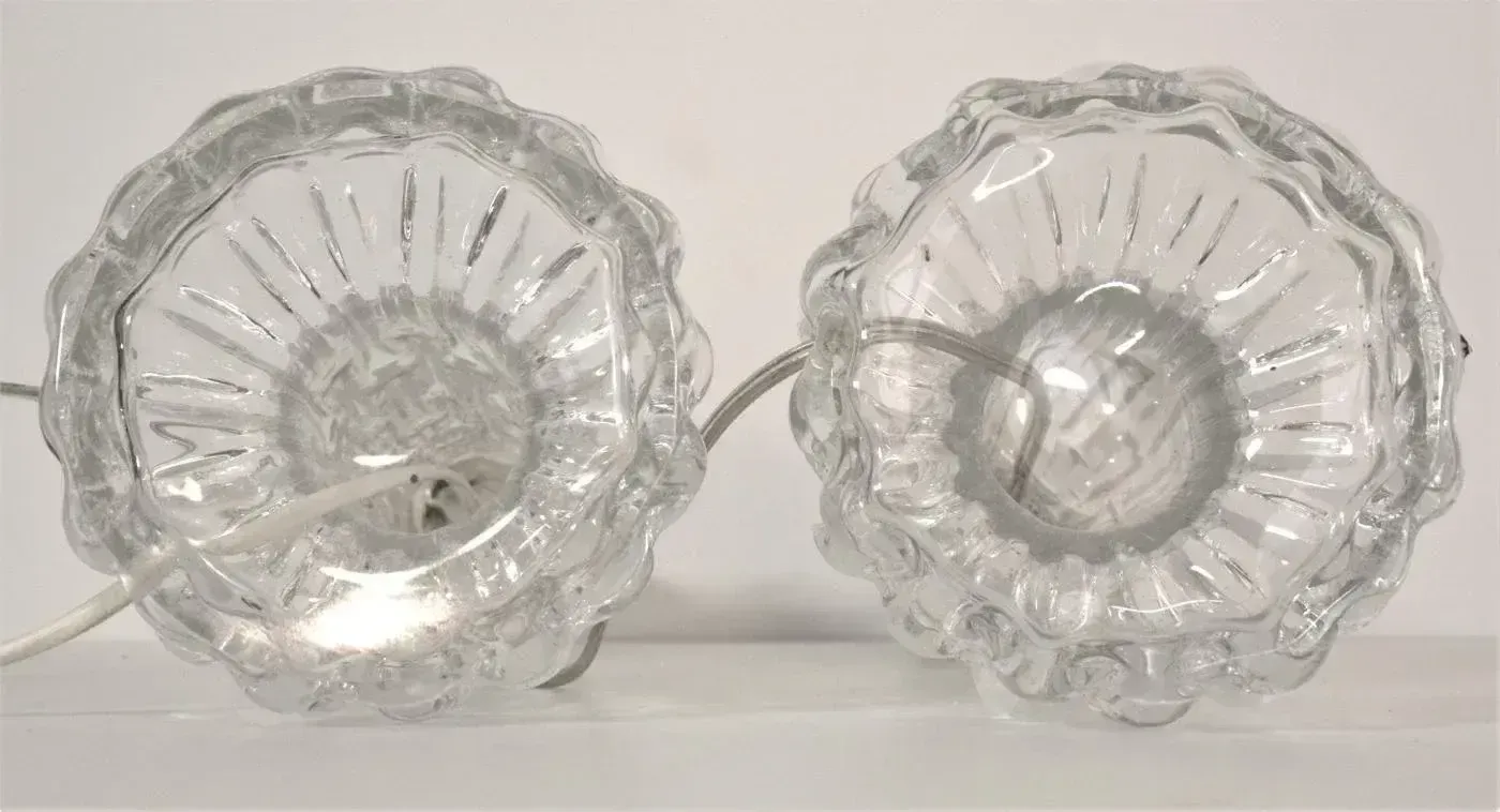 Lighting Art Glass Table Lamps By Carl Fagerlund For Orrefors, 1950s, Set Of 2 photo