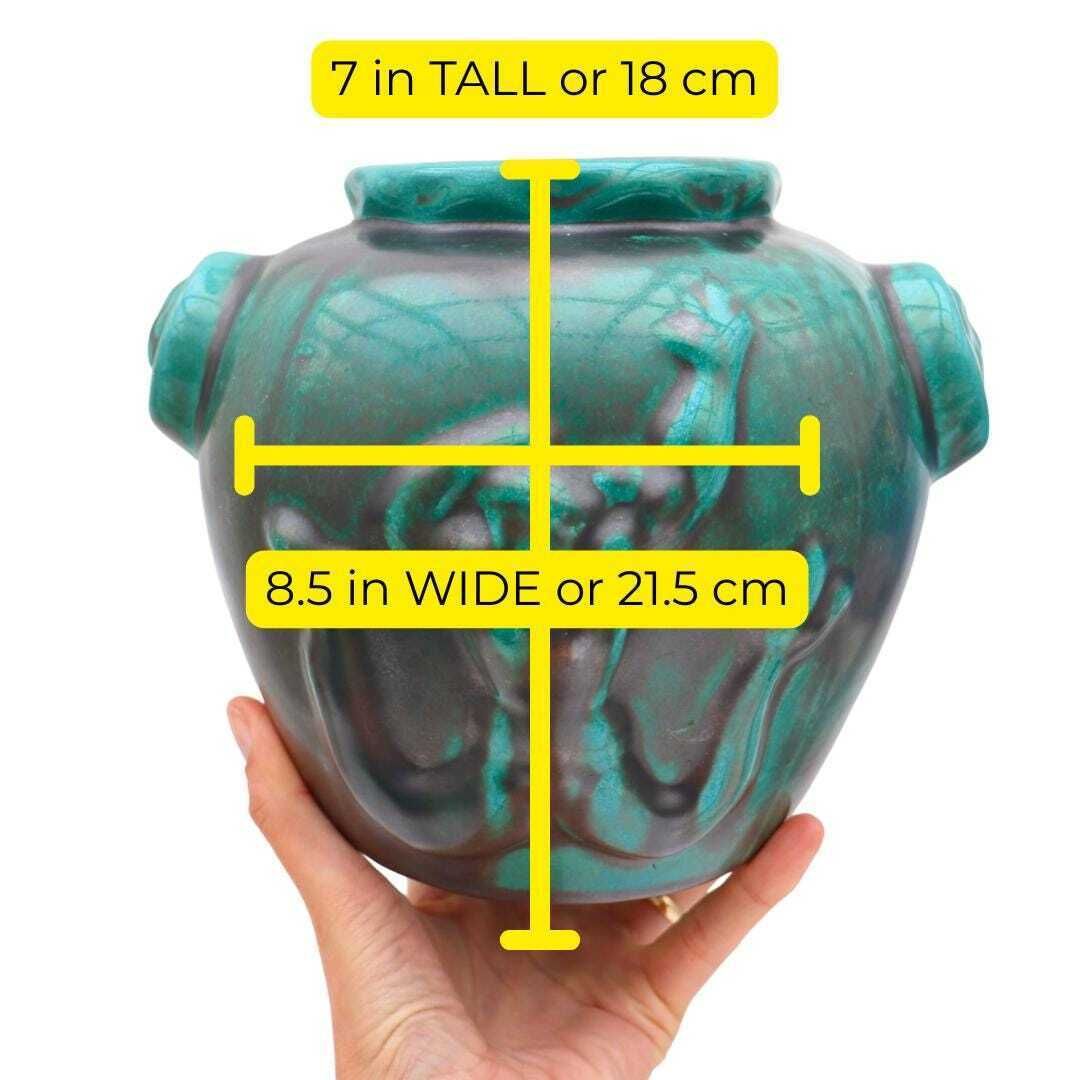 Swedish Art Deco Modernist Vase In Copper Oxide Glaze By Einar Luterkort For Ekeby photo for sale