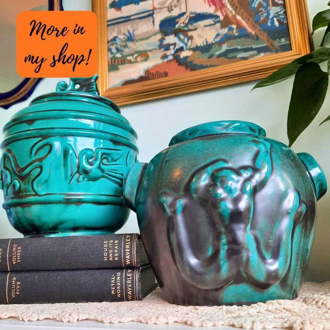 Swedish Art Deco Modernist Vase In Copper Oxide Glaze By Einar Luterkort For Ekeby photo Home Decor