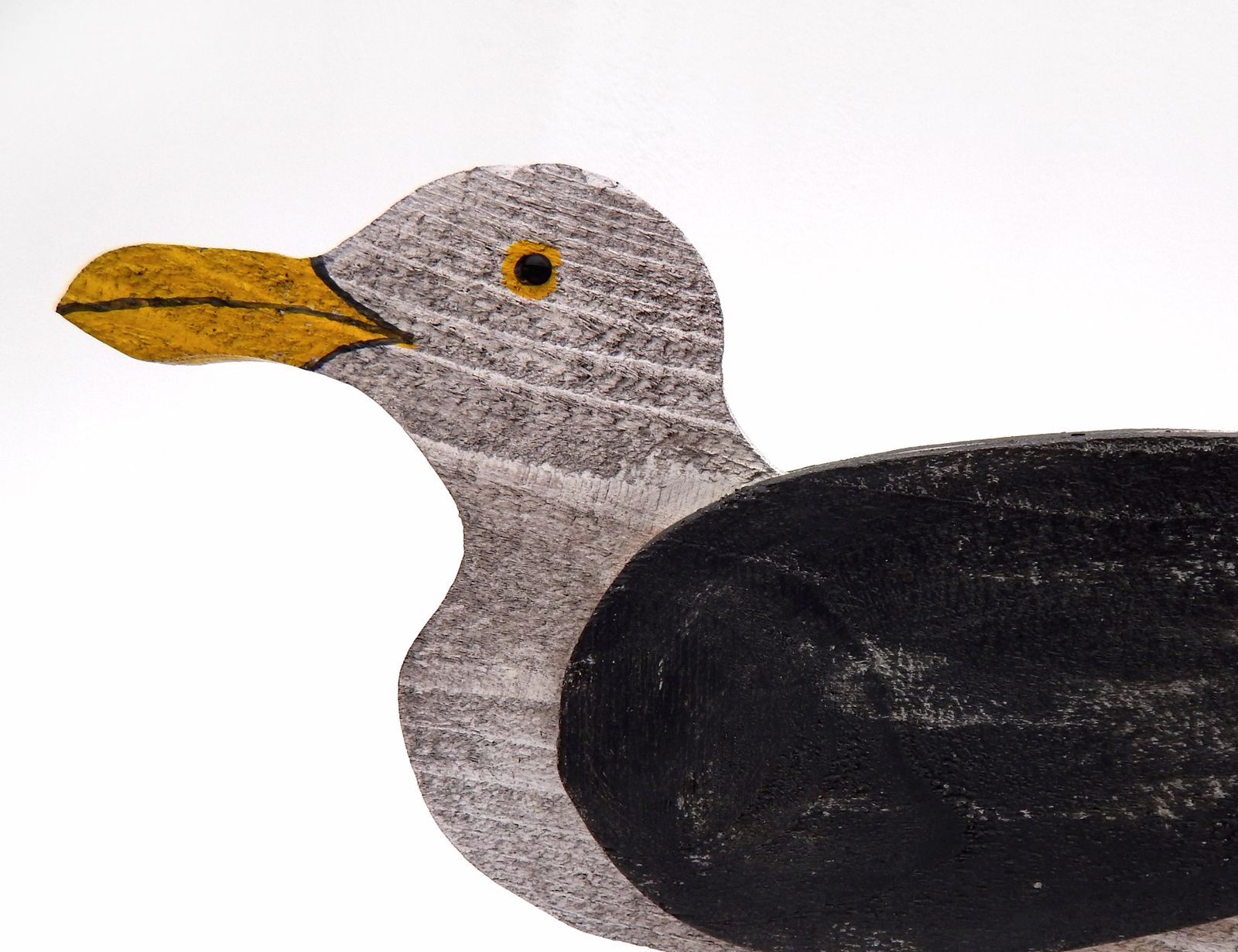 Folk Art Seagull Decoy Sculpture – Reclaimed Wood Coastal Decor, Naive Style   Full Sized photo 140.0