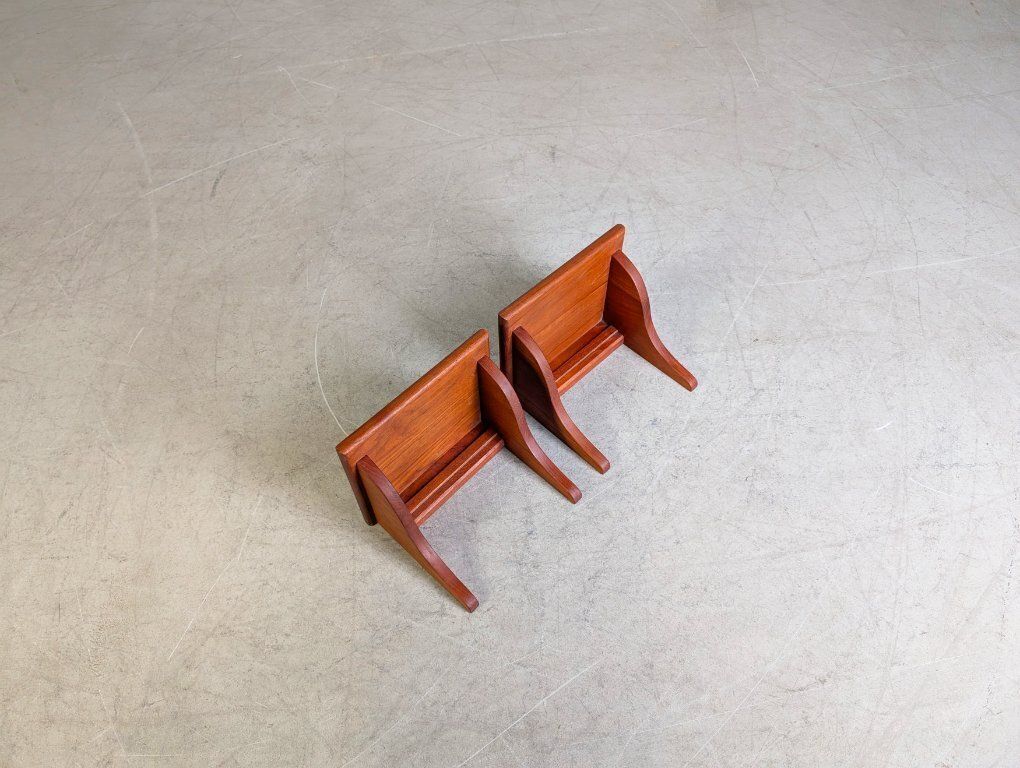 Original Set Of 2 Midcentury Wall Brackets Wall Shelf Teak 1960 photo Furniture