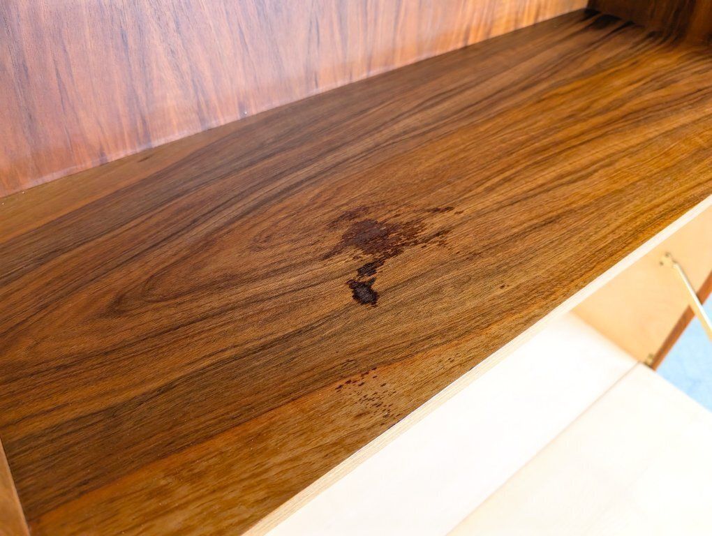 photo furniture Original Midcentury Sideboard Bar Compartment Walnut Chest Of Drawers Vintage