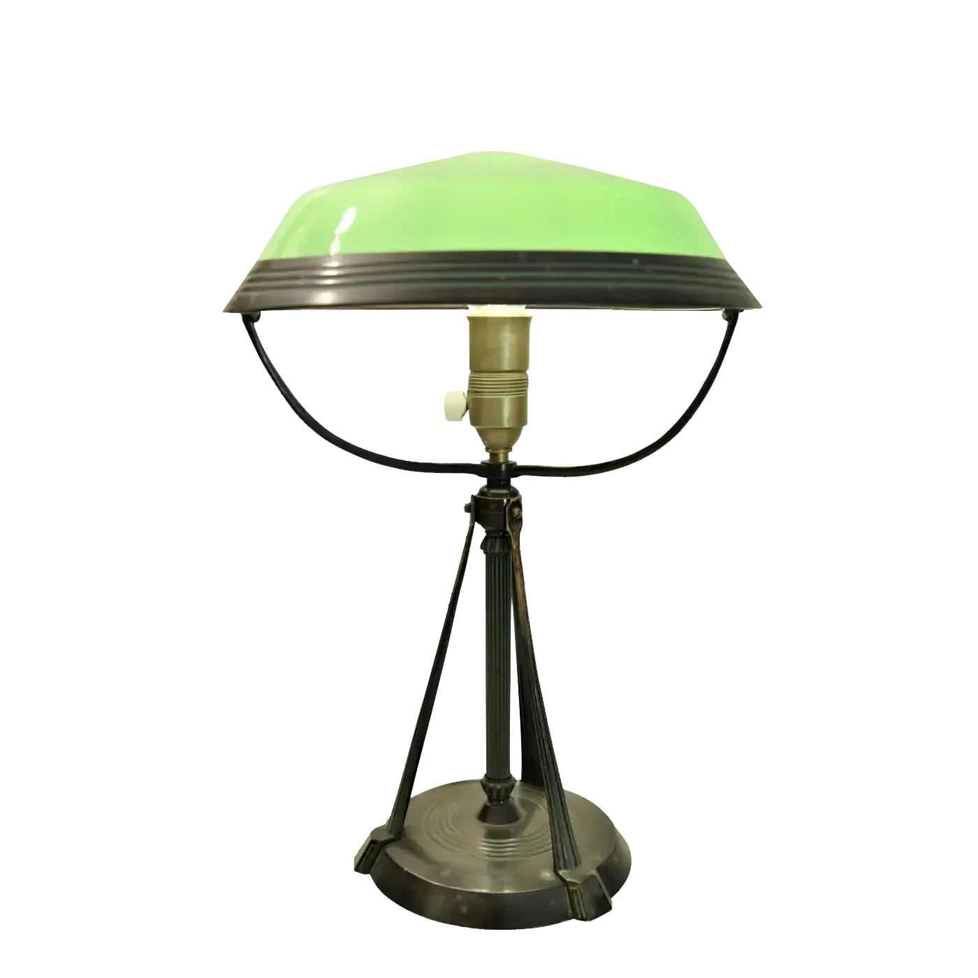 Swedish Grace Bronze Patinated Metal And Glass Table Lamp, Sweden