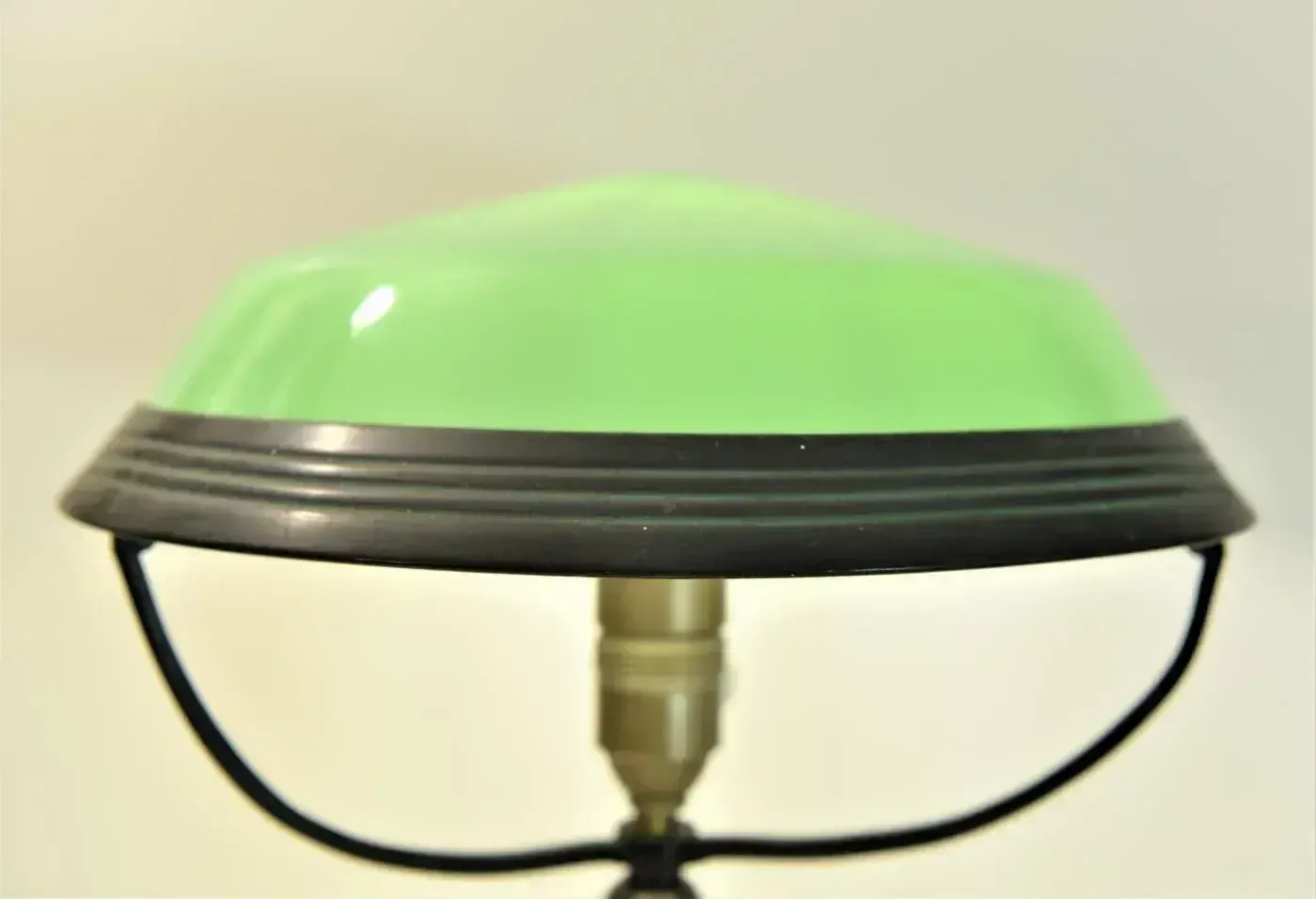 photo for sale Swedish Grace Bronze Patinated Metal And Glass Table Lamp, Sweden