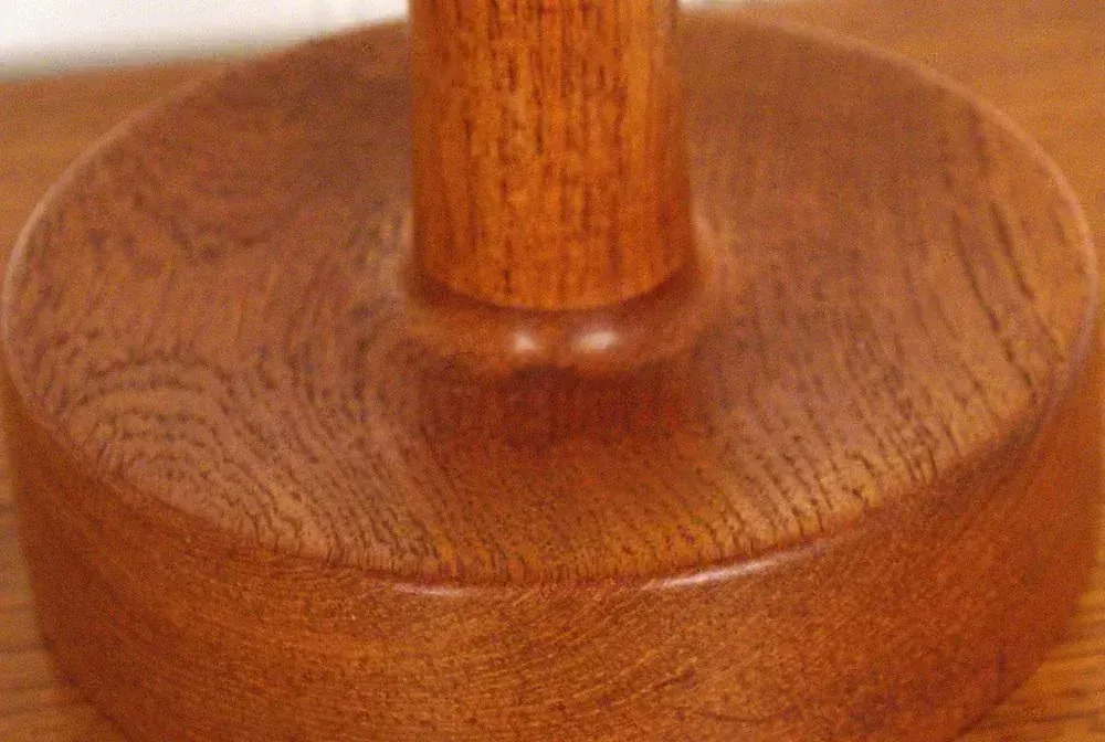 Large Glass And Teak Table Lamp By Uno & östen Kristiansson For Luxus, 1960s photo vinterior