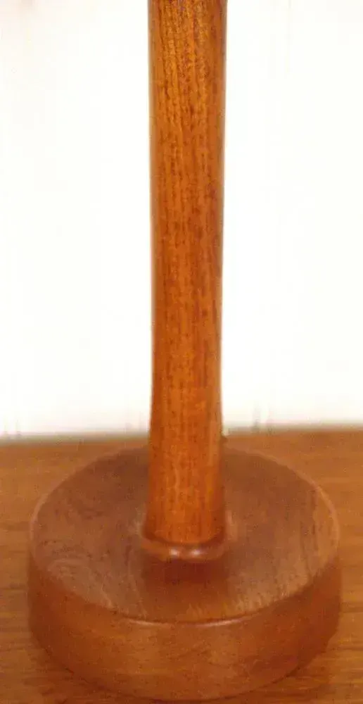 Large Glass And Teak Table Lamp By Uno & östen Kristiansson For Luxus, 1960s photo buy