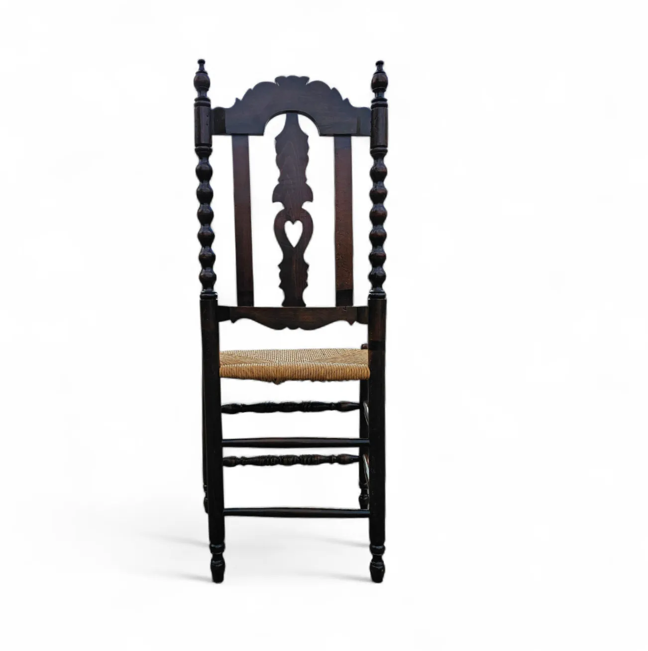8 ( 2 X Armrest ) X Ornate Wood / Bobbin / Wicker Dining Chair / Studded Chairs photo for sale