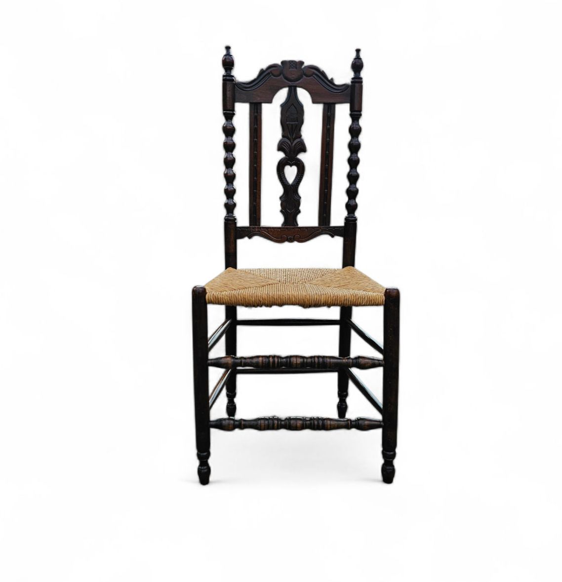 8 ( 2 X Armrest ) X Ornate Wood / Bobbin / Wicker Dining Chair / Studded Chairs photo vinterior