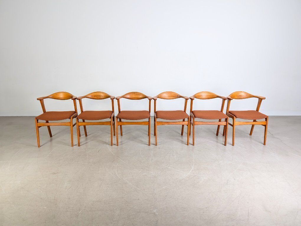 Set Of 6 Midcentury Chairs Høng Erik Kirkegaard Model 49b Teak photo furniture