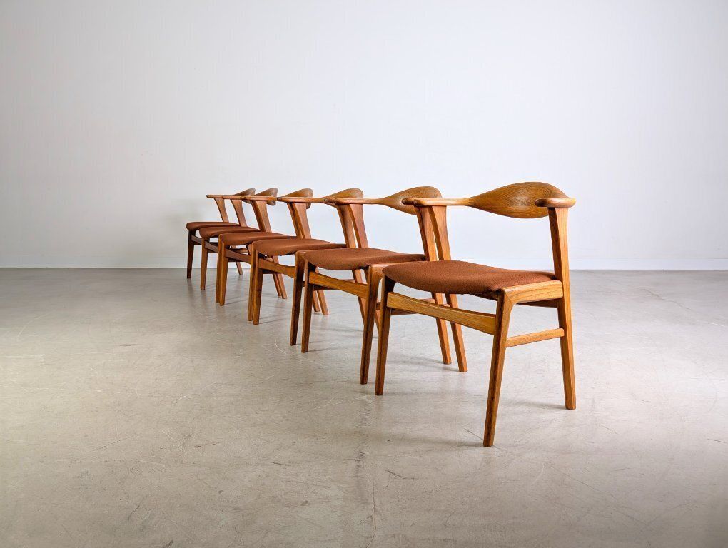 Set Of 6 Midcentury Chairs Høng Erik Kirkegaard Model 49b Teak photo 2915.0