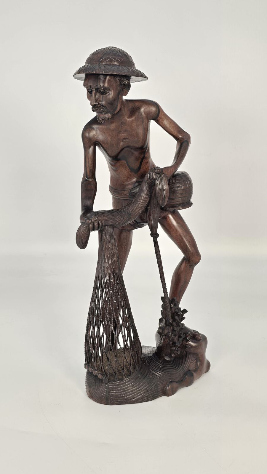 Antique Balinese Carved Hardwood Figure, Circa 1900 photo Home Decor