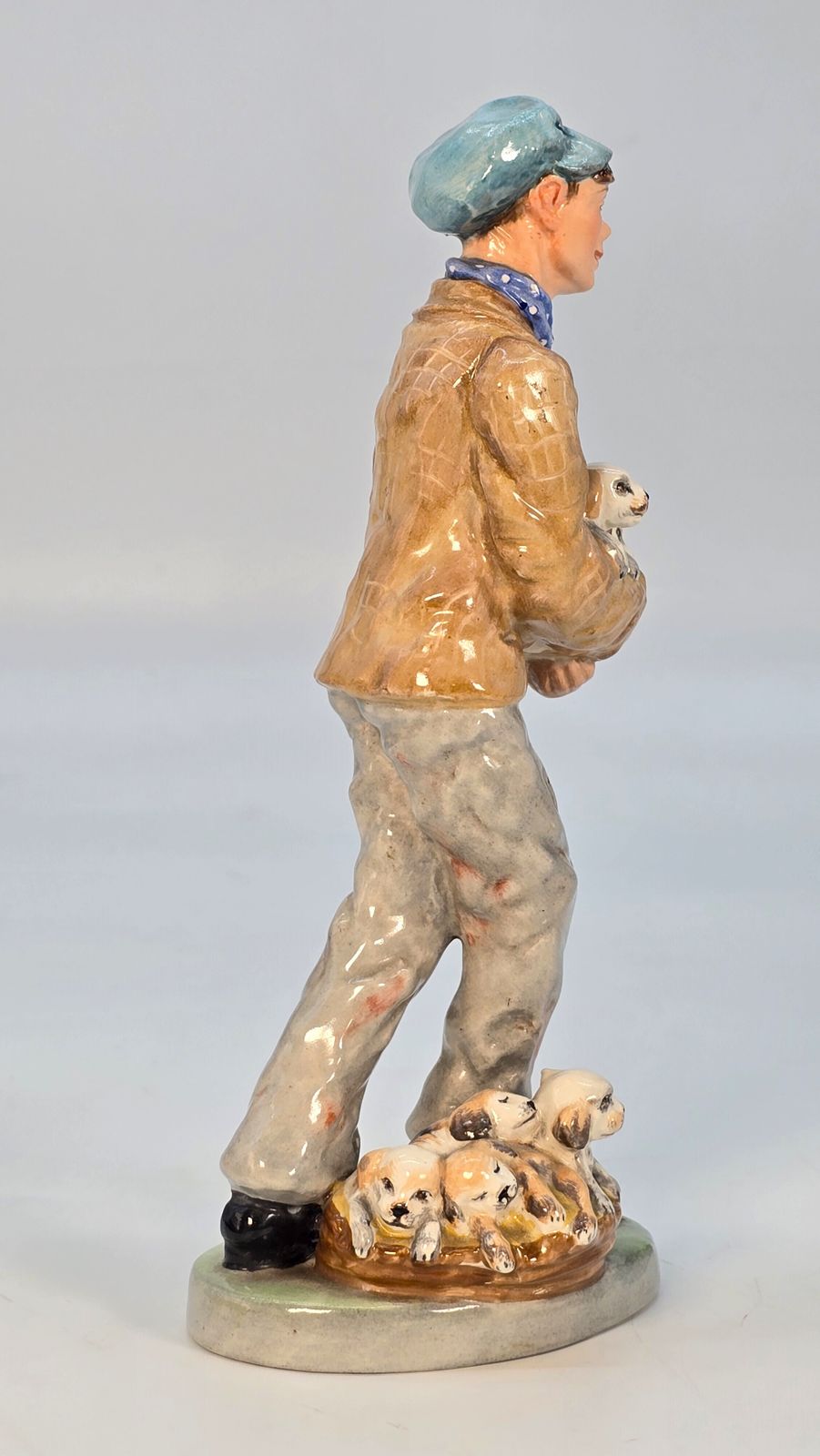 photo for sale A Rare Edwardian Wedgwood & Co. Ltd China Figure Of The Puppy Seller.