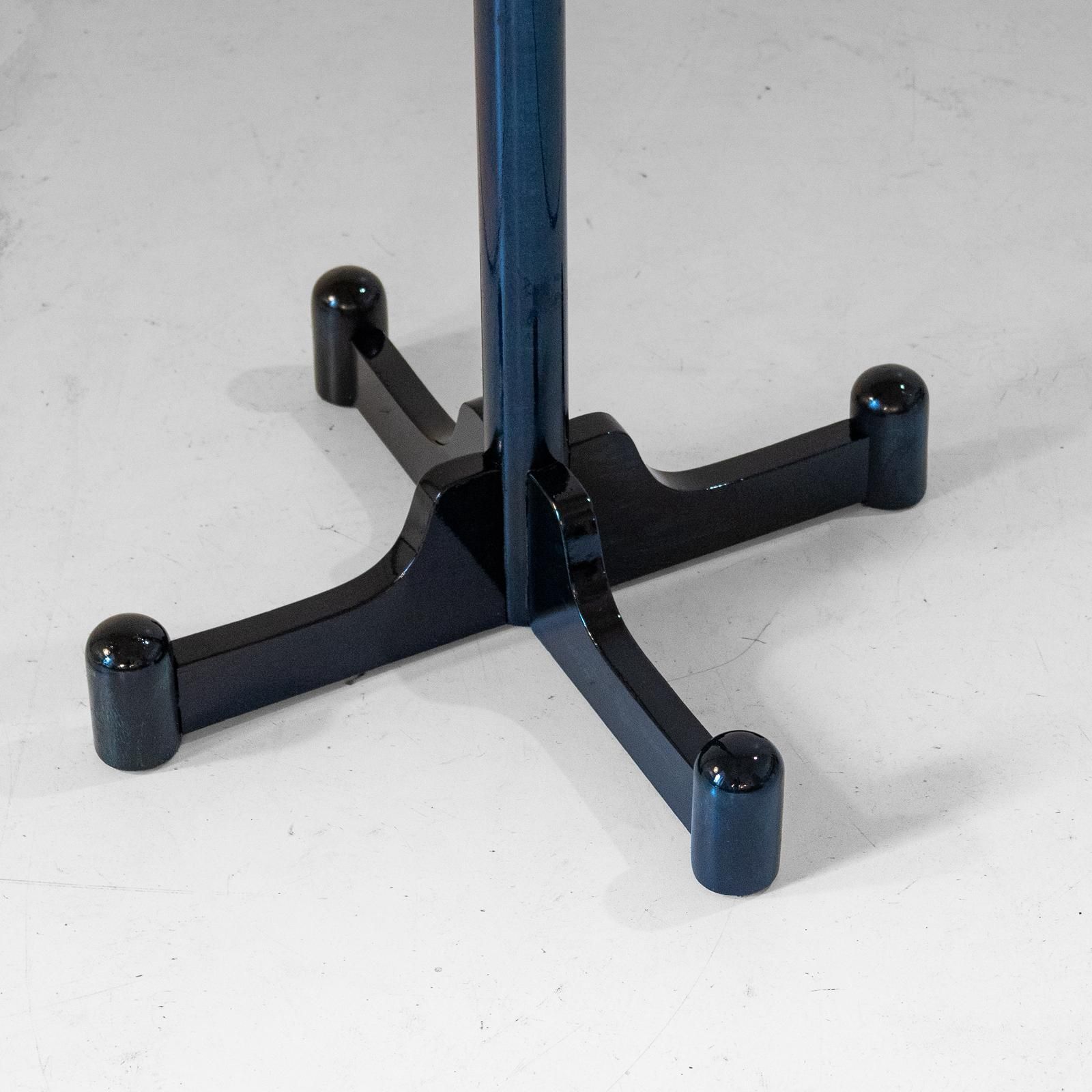1970s Italian Modern Dark Green Glazed Wood Coat Rack photo furniture