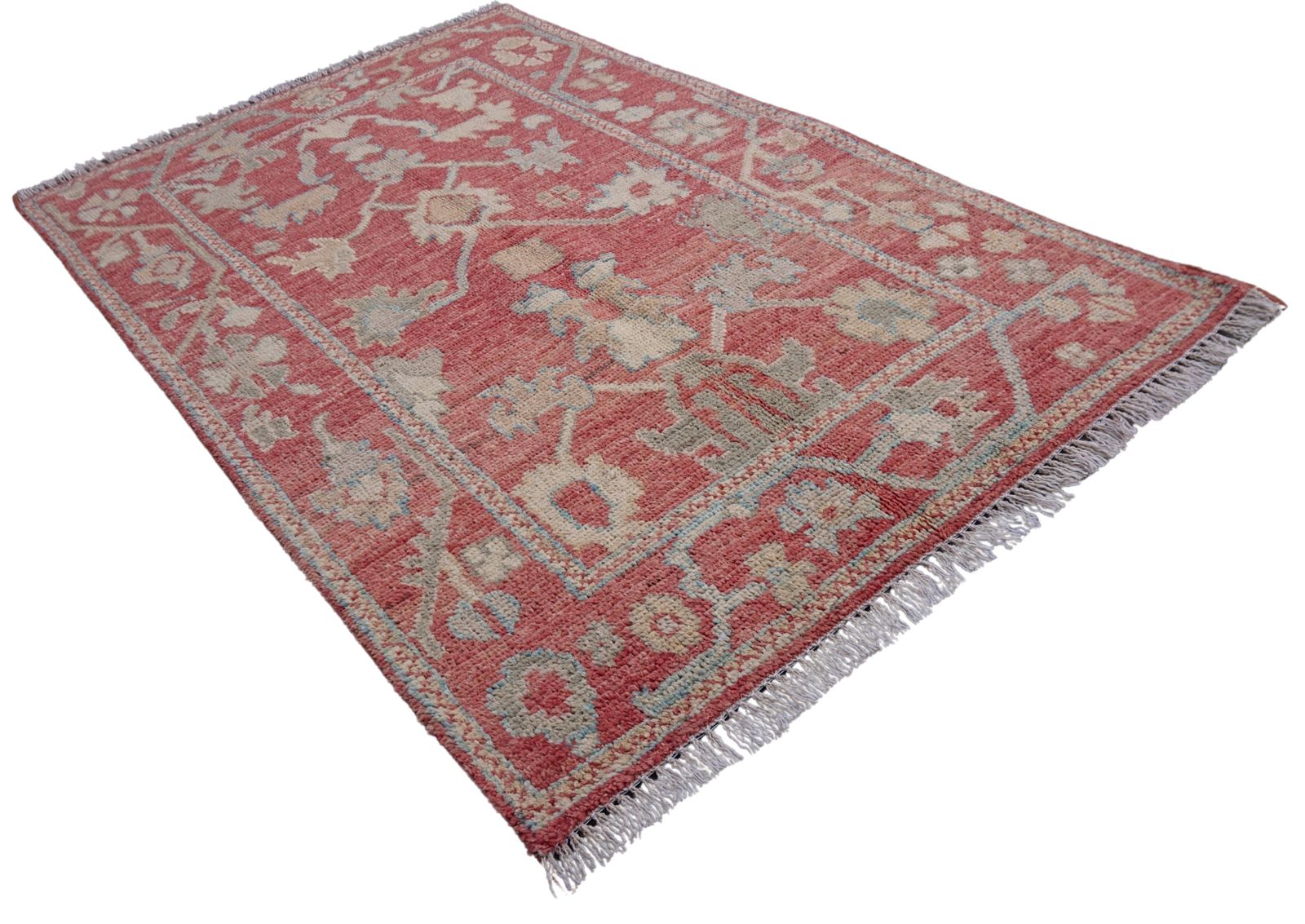 3x5 Rust Turkish Oushak Bohemian Hand Knotted Rug photo Textiles