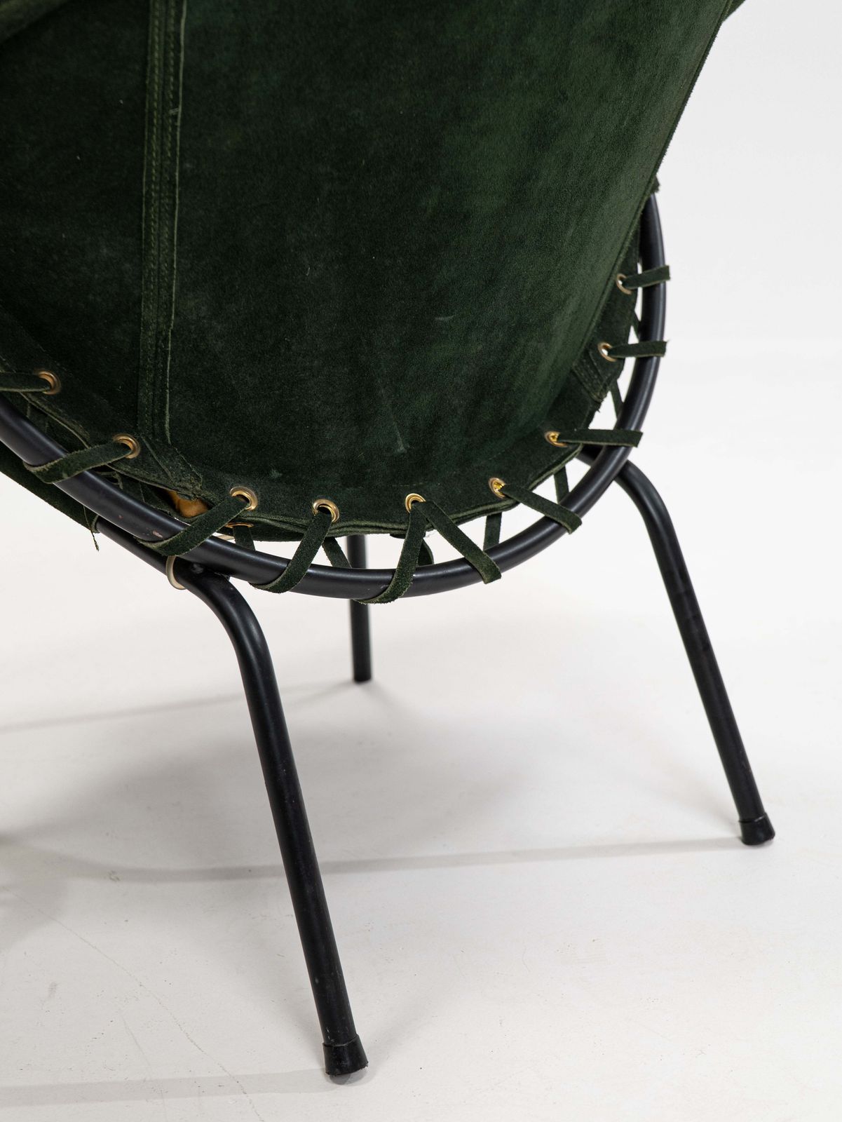 Mid Century Balloon Armchair In Green Cocktail Chair From Lusch & Co., 1960s photo buy