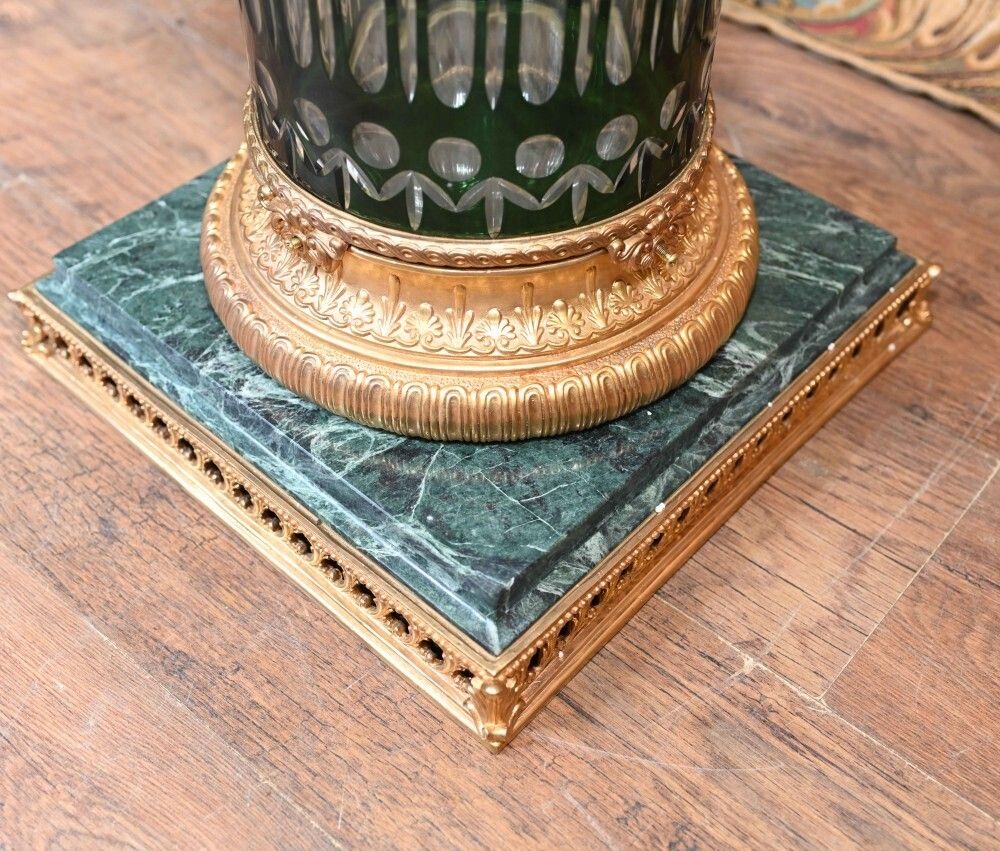 photo furniture Empire Glass Pedestal Stand Corinthian Column Table
