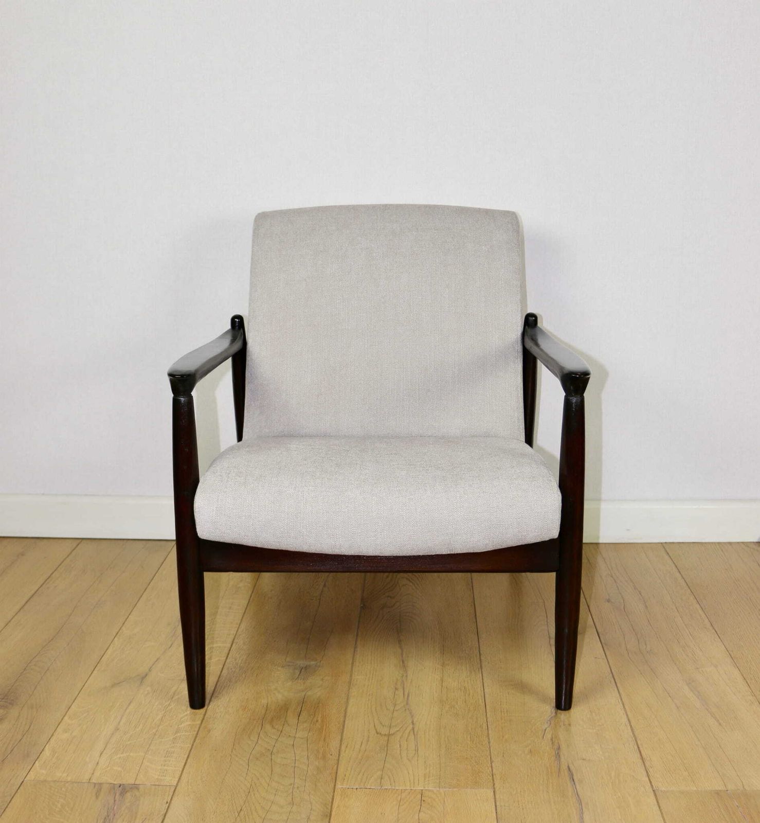 photo for sale Gfm 64 Armchair, Designed By Edmund Homa From The 1970s, Beige Gray   2 Pieces Available