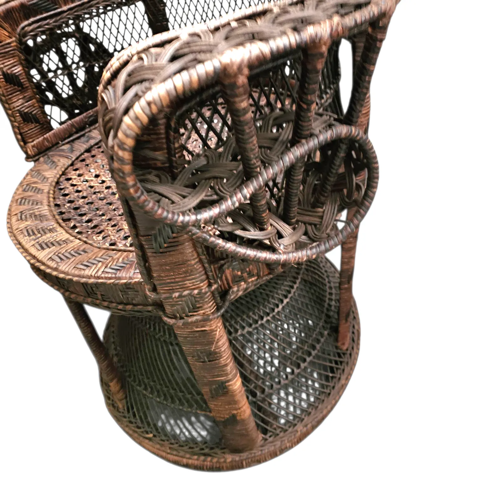 Peacock Emmanuelle Wicker Chair / Kok Maison / 1970s photo furniture