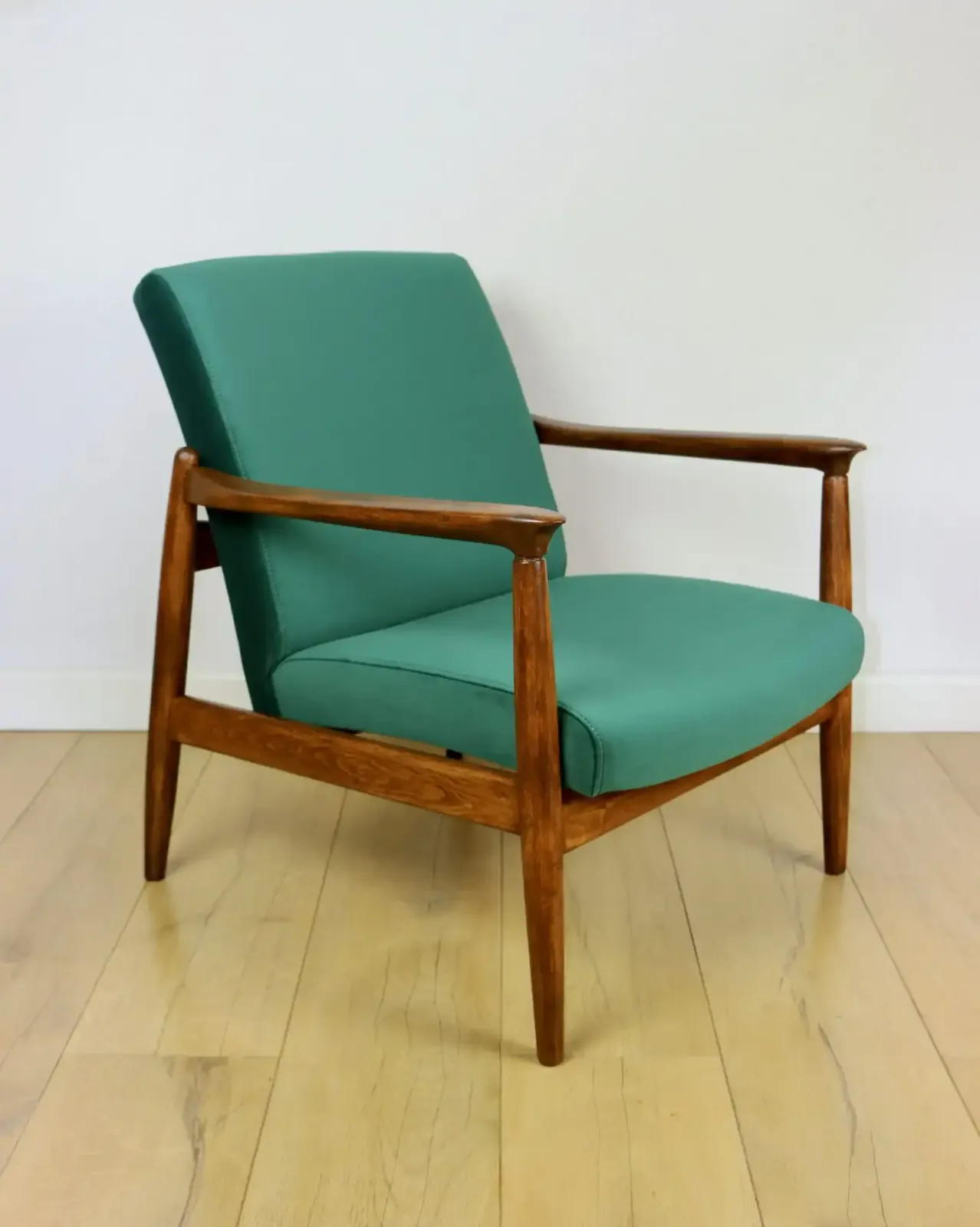 Gfm 64 Armchair, Designed By Edmund Homa From The 1970s, Green Velvet   Jade 500   2 Pieces Available photo furniture