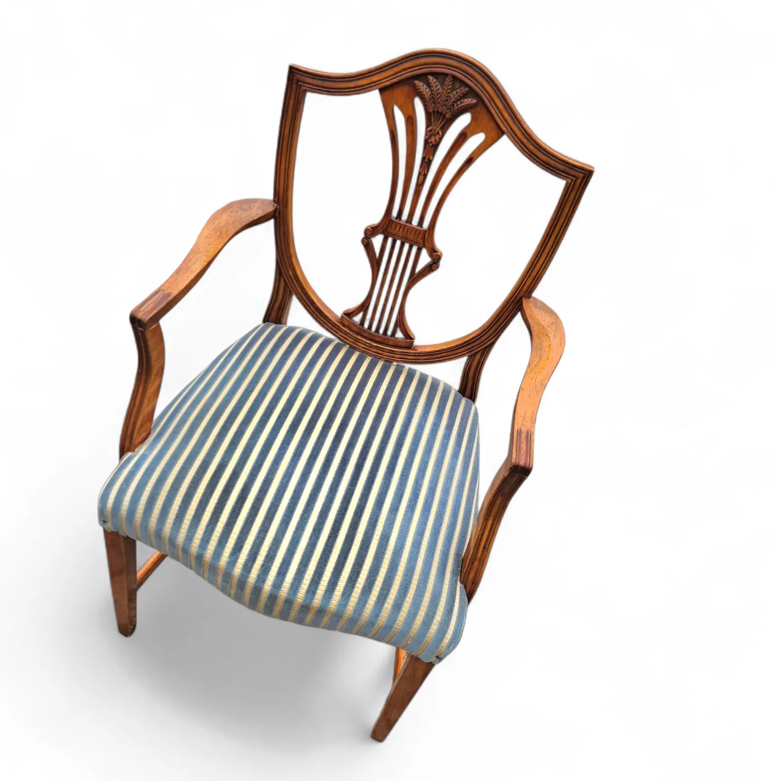 6 X English Mahogany Hepplewhite Chairs / 1920s photo vintage