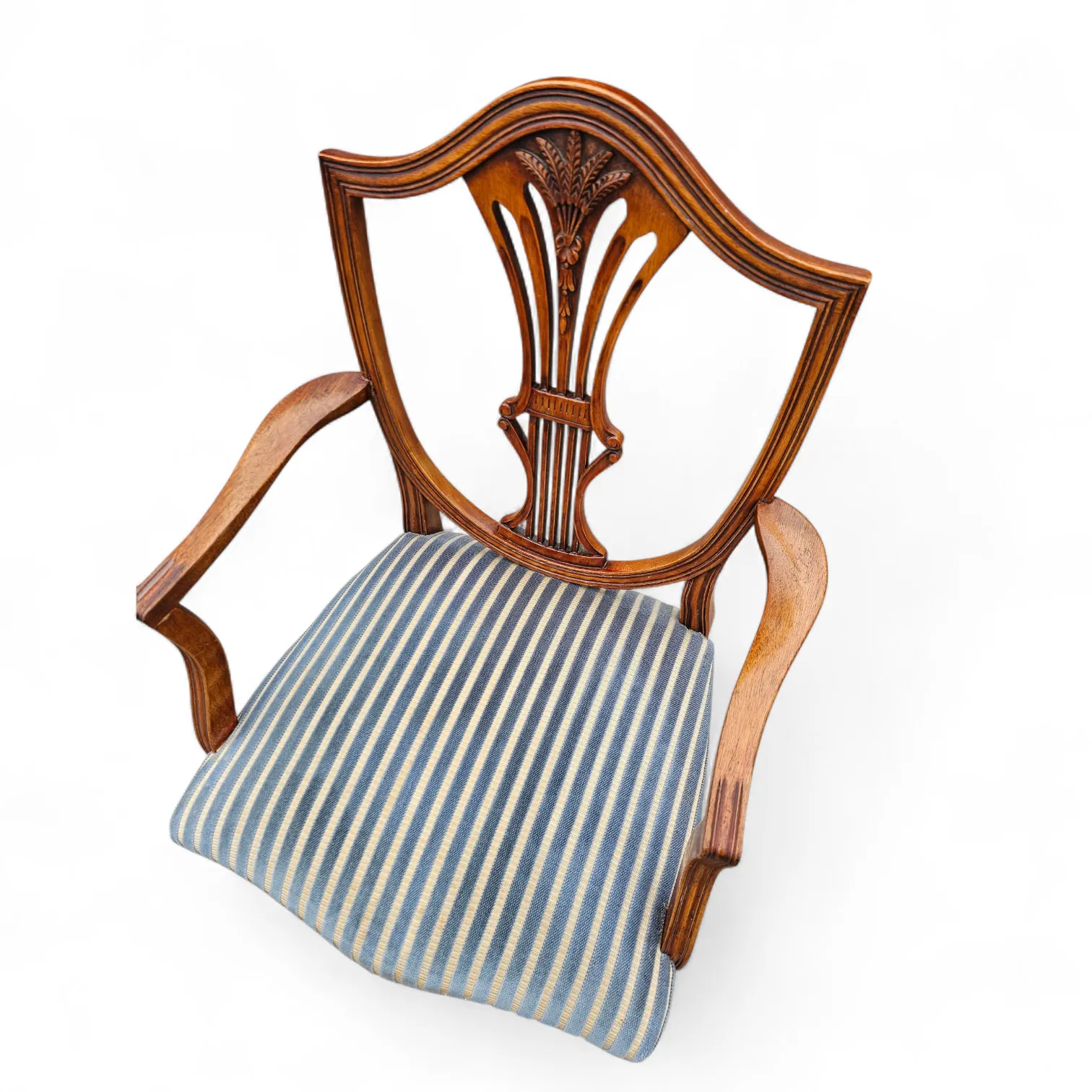 photo vintage 6 X English Mahogany Hepplewhite Chairs / 1920s