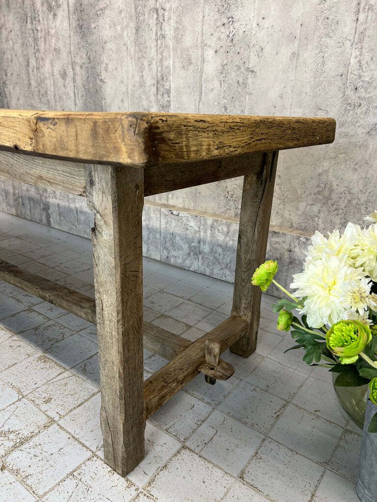 photo for sale 248cm Rustic Oak Dining Refectory Table