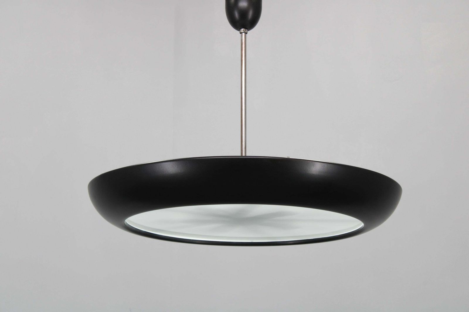 Bauhaus "Ufo" Pendant Light By Josef Hurka For Napako, Czechoslovakia, 1940s photo furniture