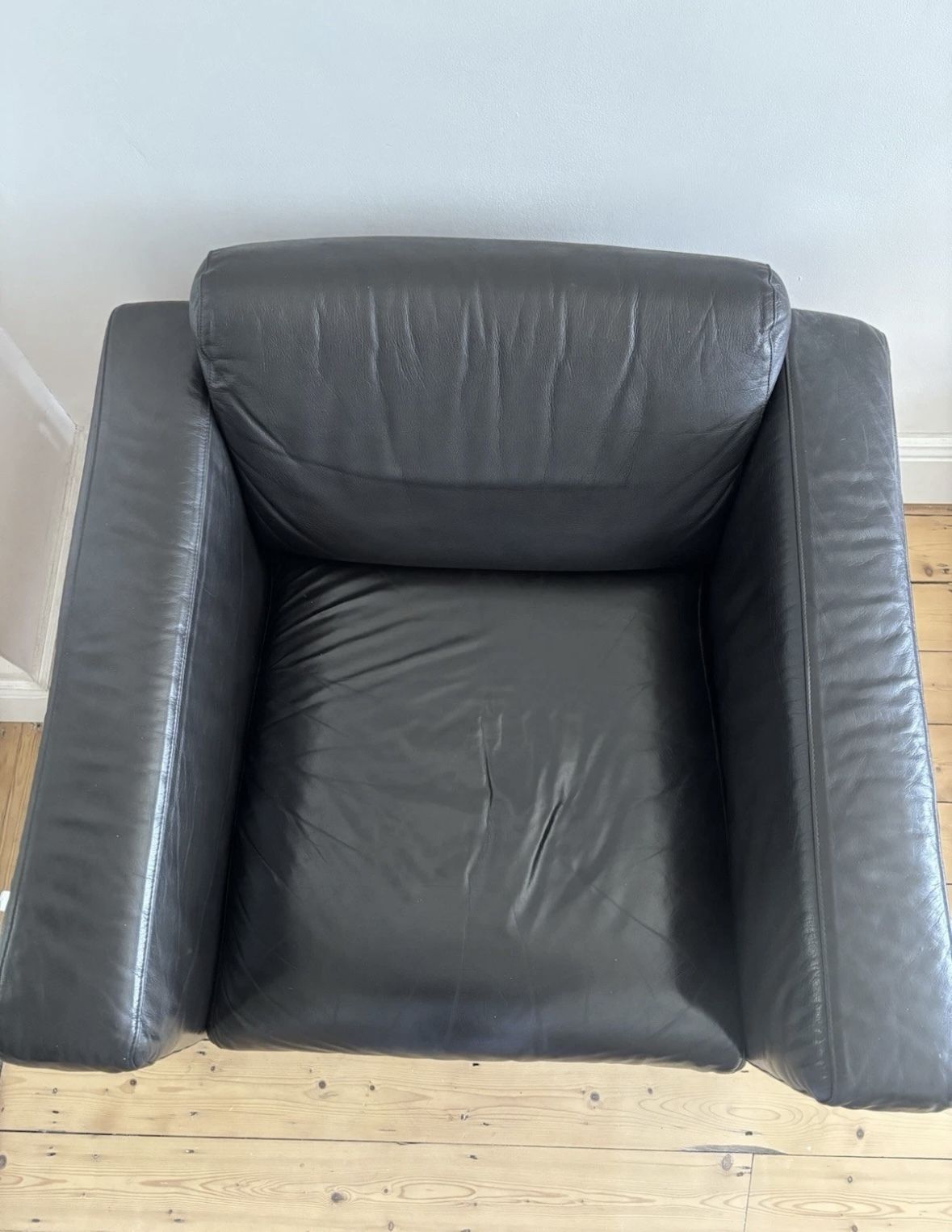 Robin Day 'Days Forum' Vintage  1 Seater Sofa Chair, Habitat Brown Leather photo Furniture