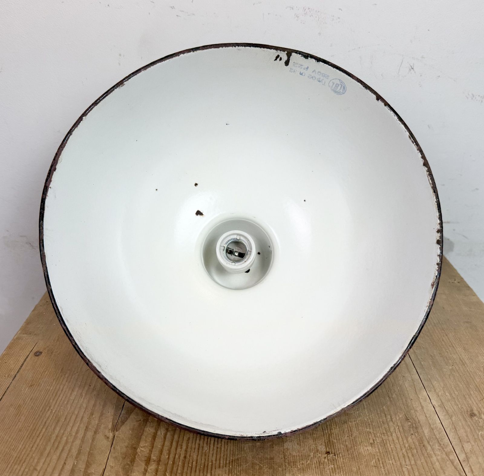 photo furniture East German Black Enamel Factory Light By Lbd Veb Leuchtenbau Dresden, 1950s
