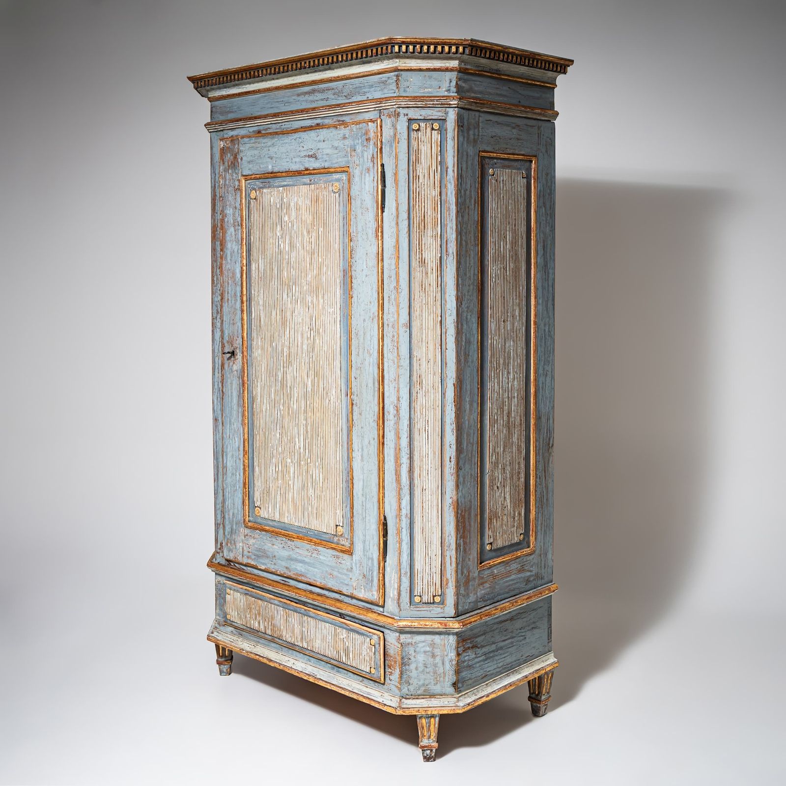 Light Blue Louis XVI Cabinet, Late 18th Century photo for sale