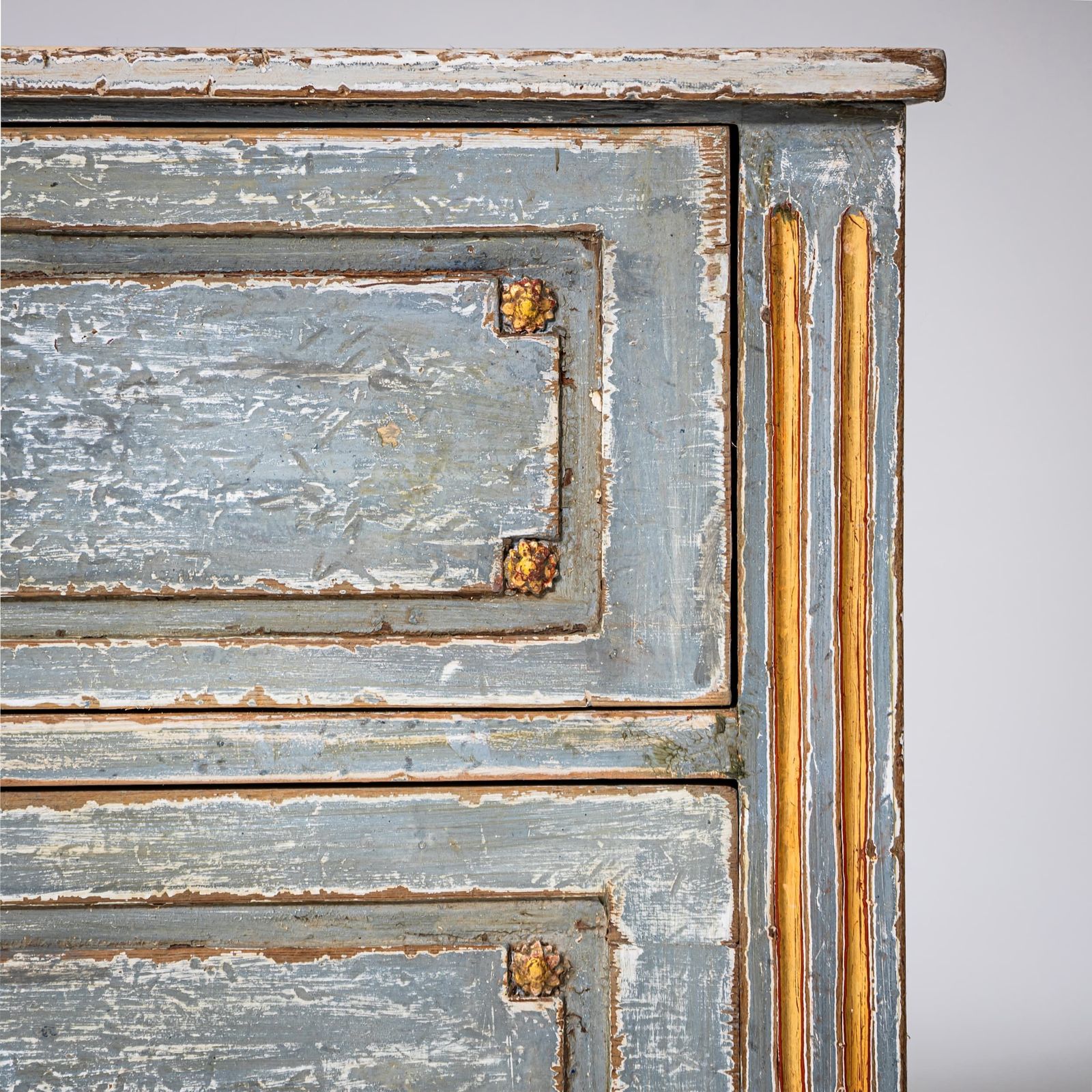 Hand Painted Louis XVI Chest Of Drawers With Gilt Accents, Late 18th Century photo 3000.0