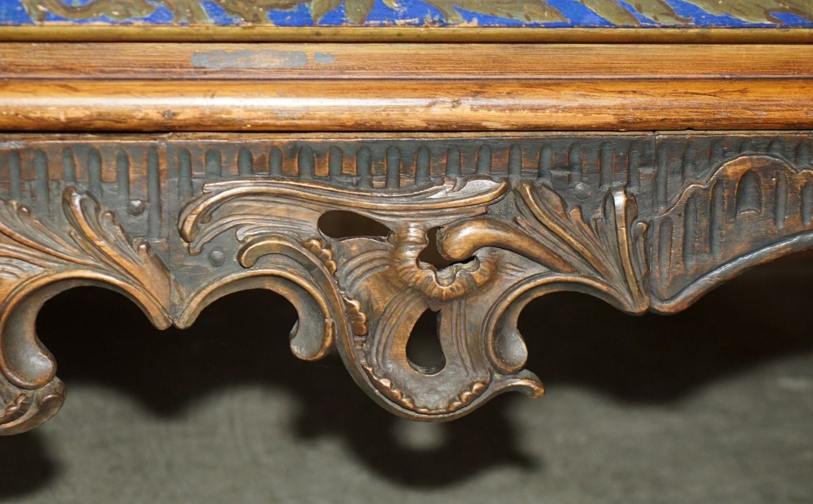 photo for sale Stunning 1778 Dated Polychrome Painted Claw & Ball Campaign Chest Of Drawers