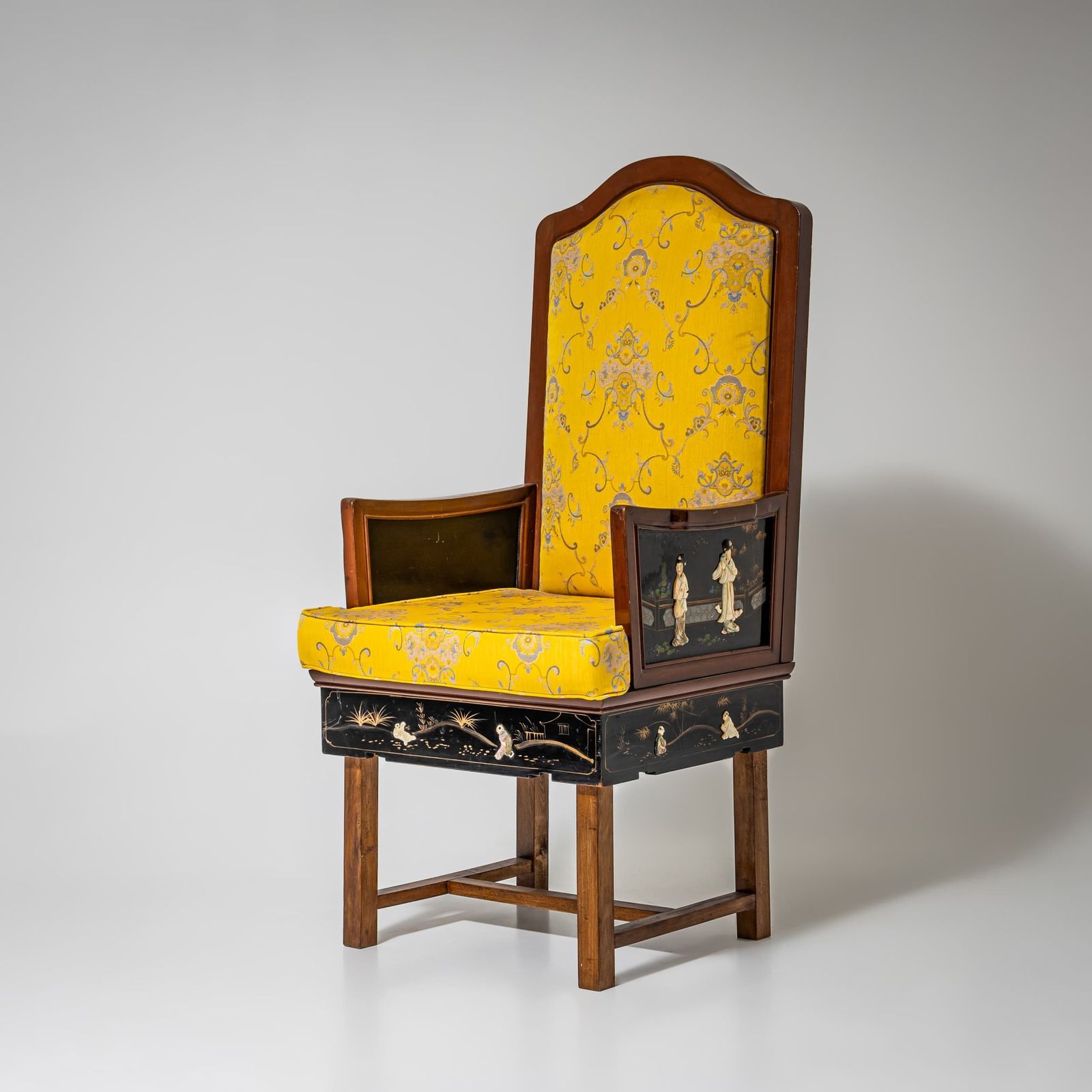 Armchair With Chinoiserie Lacquer Decoration, Probably Early 20th Century photo for sale