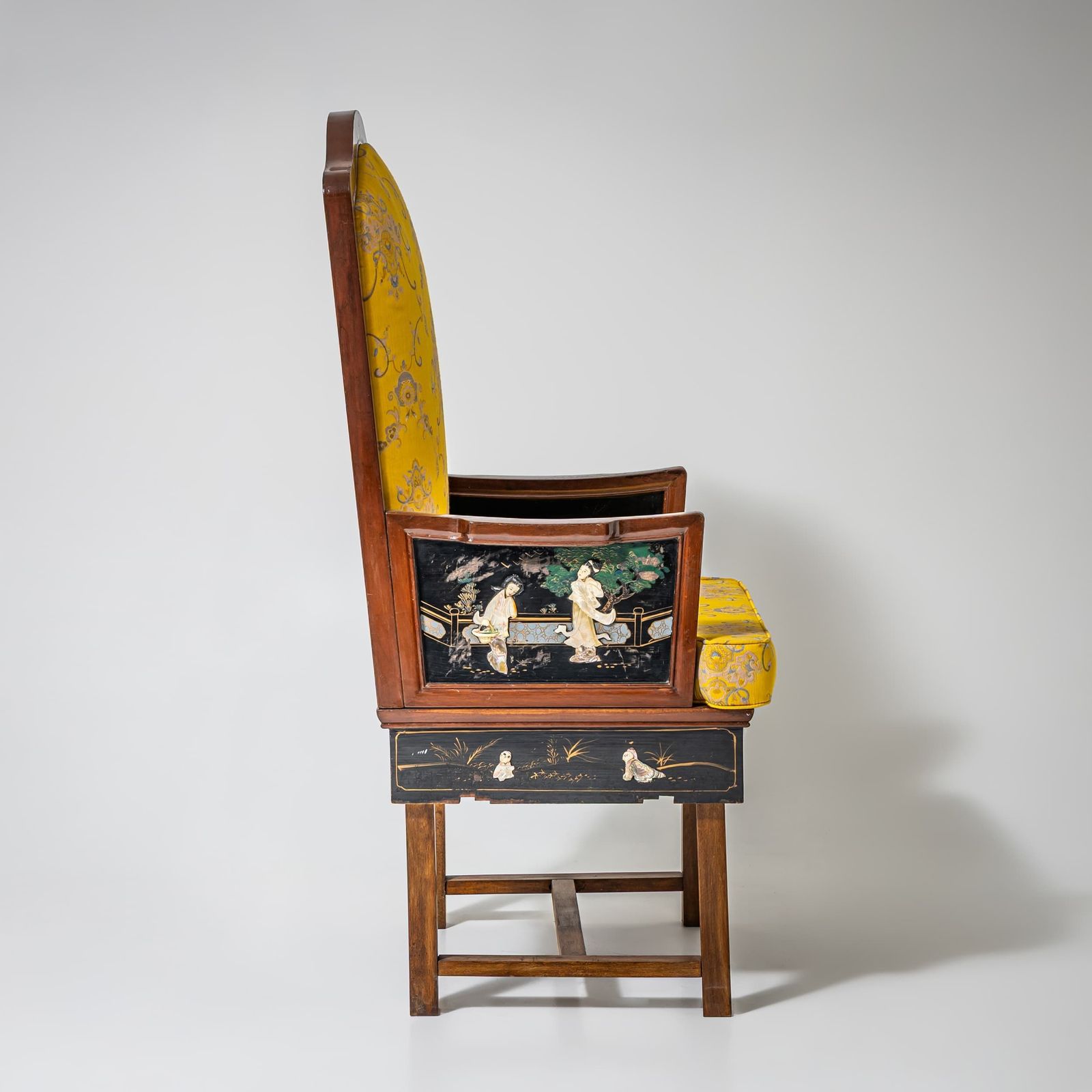 photo furniture Armchair With Chinoiserie Lacquer Decoration, Probably Early 20th Century