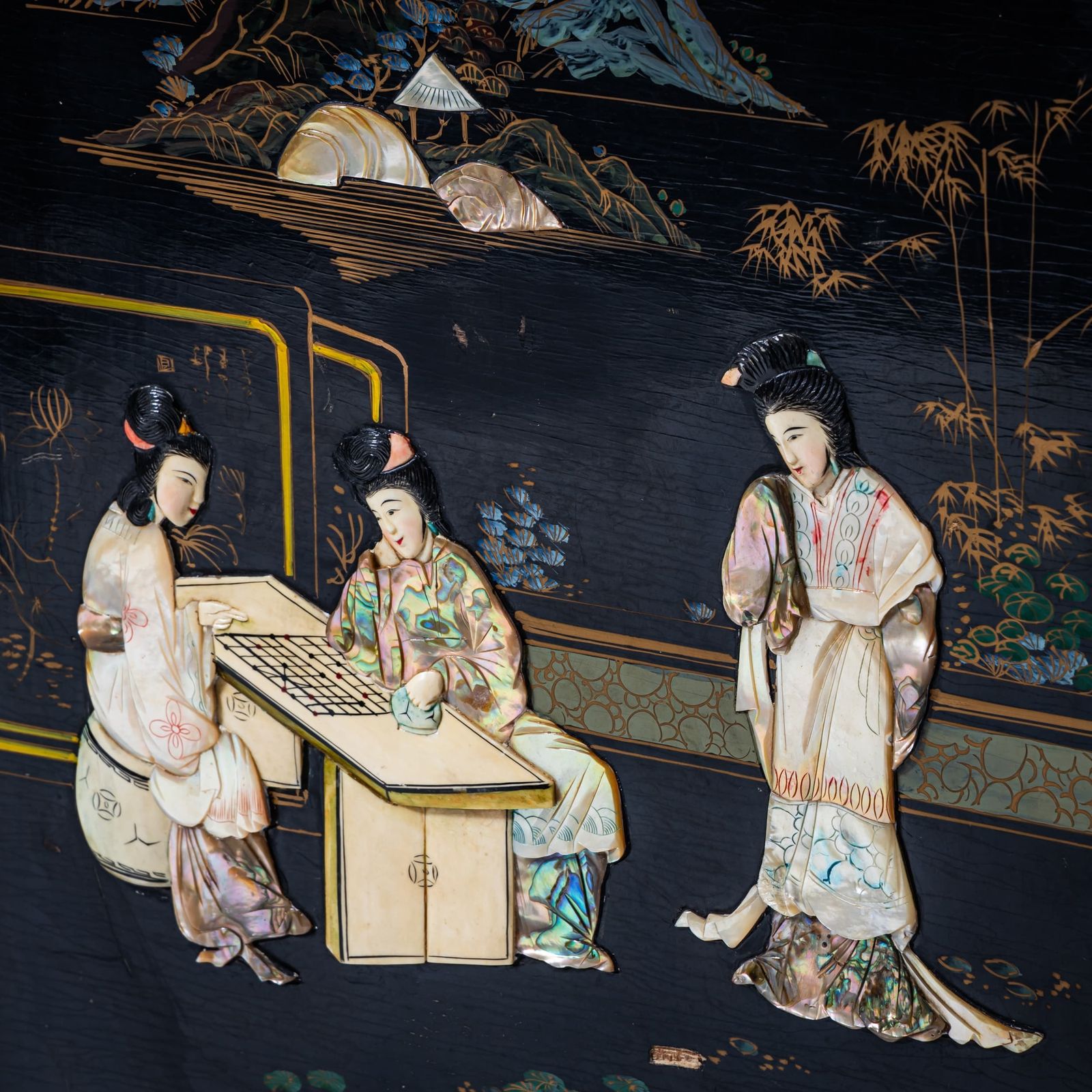 Furniture Armchair With Chinoiserie Lacquer Decoration, Probably Early 20th Century photo
