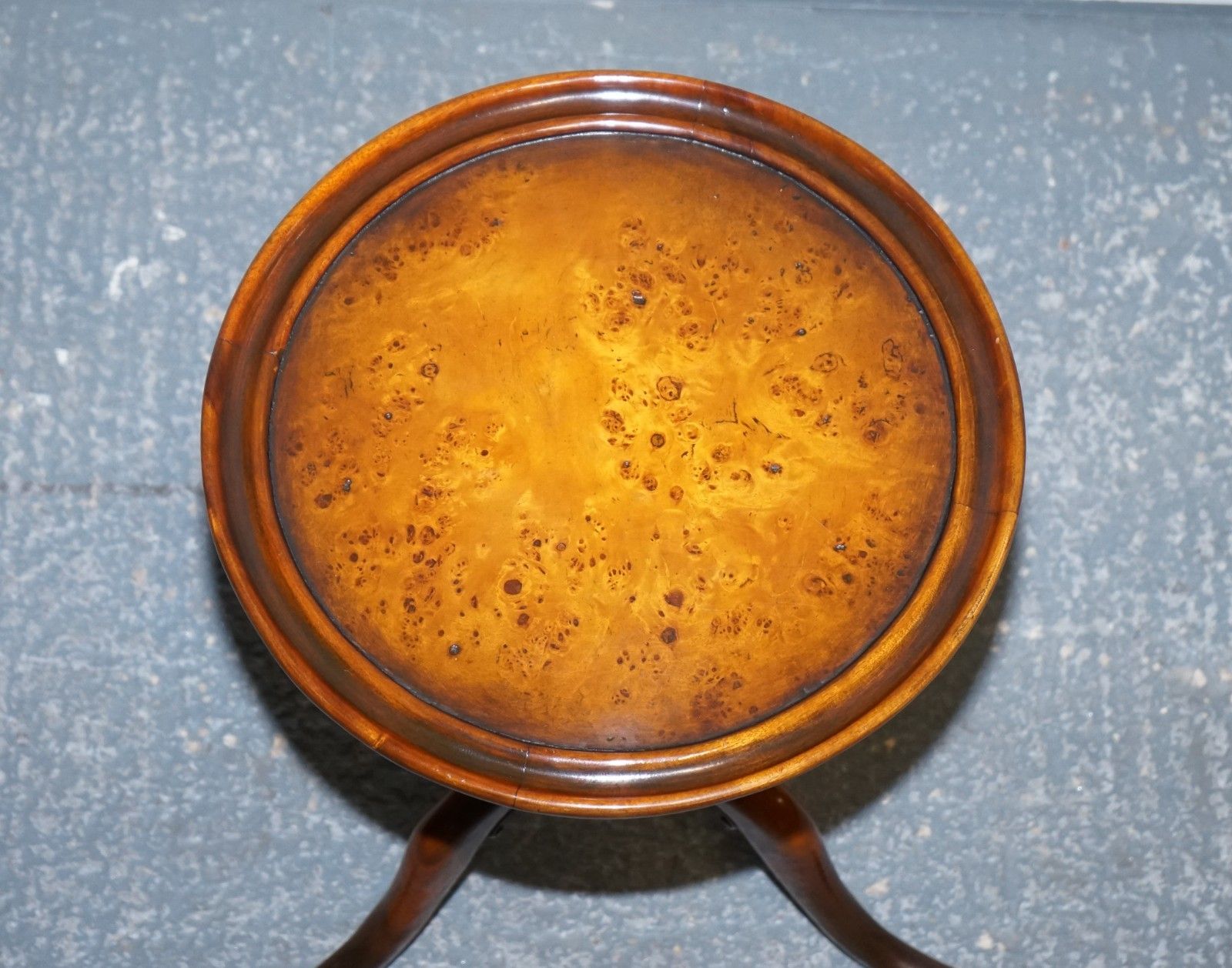 photo furniture Vintage Brights Of Nettlebed Burr Walnut Side End Wine Table