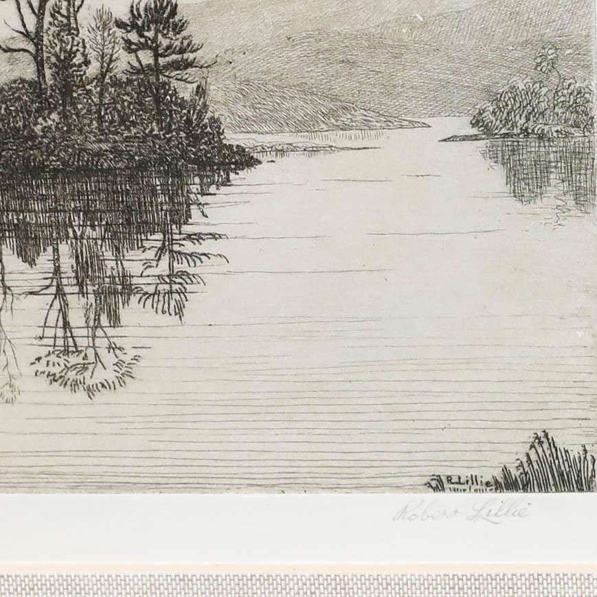 Robert Lillie (1867 1949) Early 20th Century Etching, Little Loch Awe photo buy