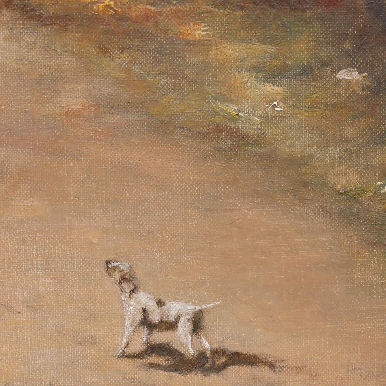 Framed Mid 20th Century Oil Taking The Dog For A Walk photo 325.0