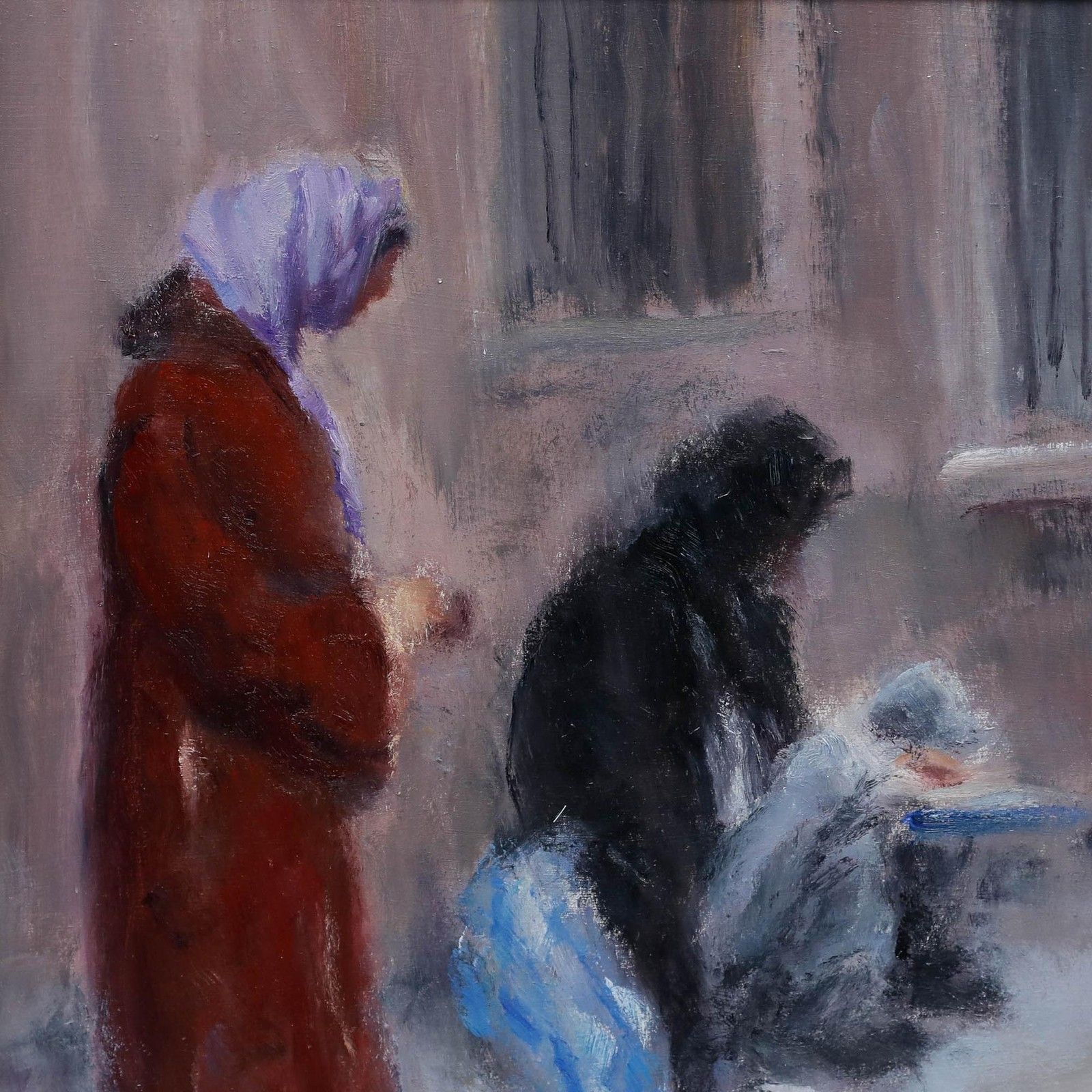 Neil Tyler (B.1945) Framed 20th Century Oil, Alms photo Art