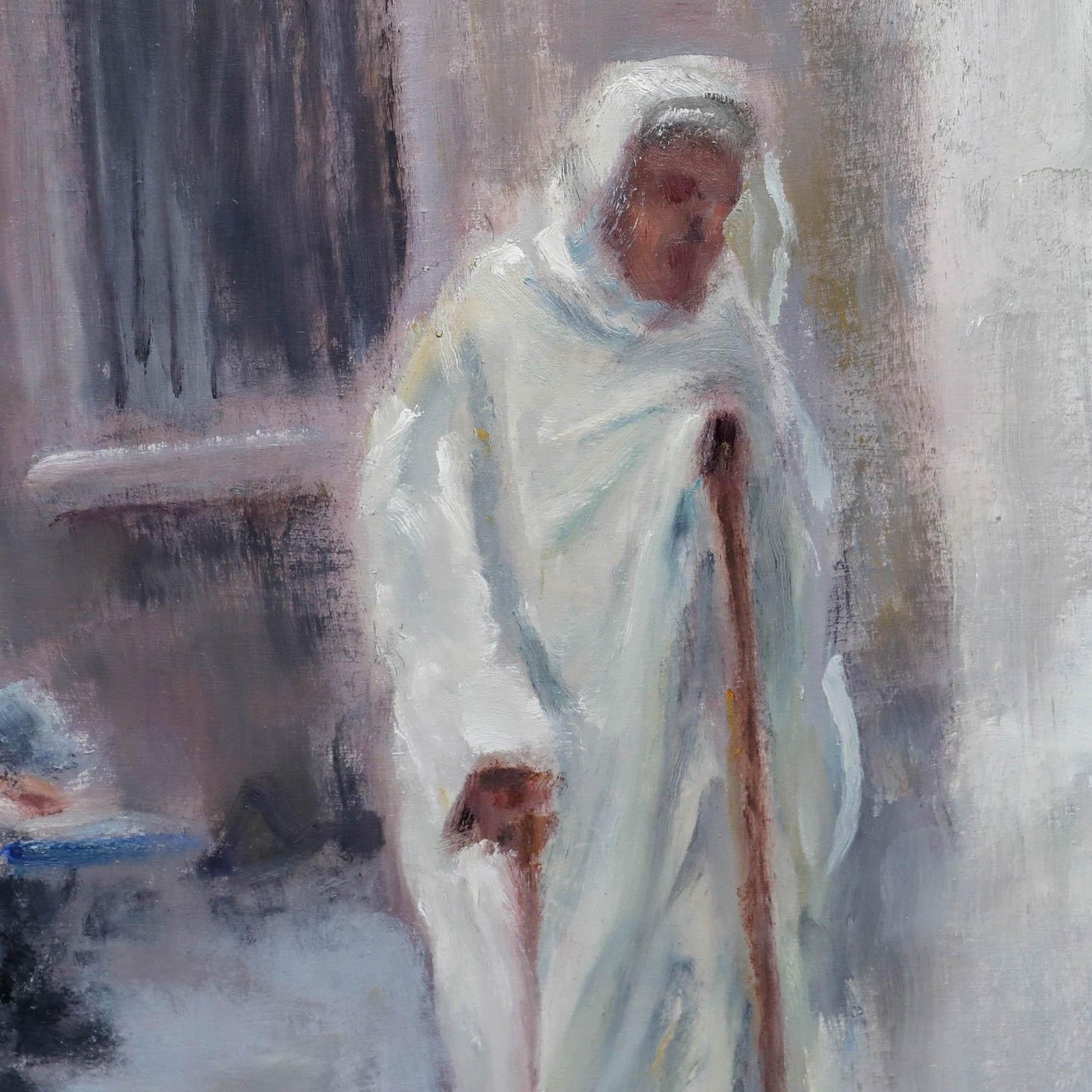 Neil Tyler (B.1945) Framed 20th Century Oil, Alms photo 275.0