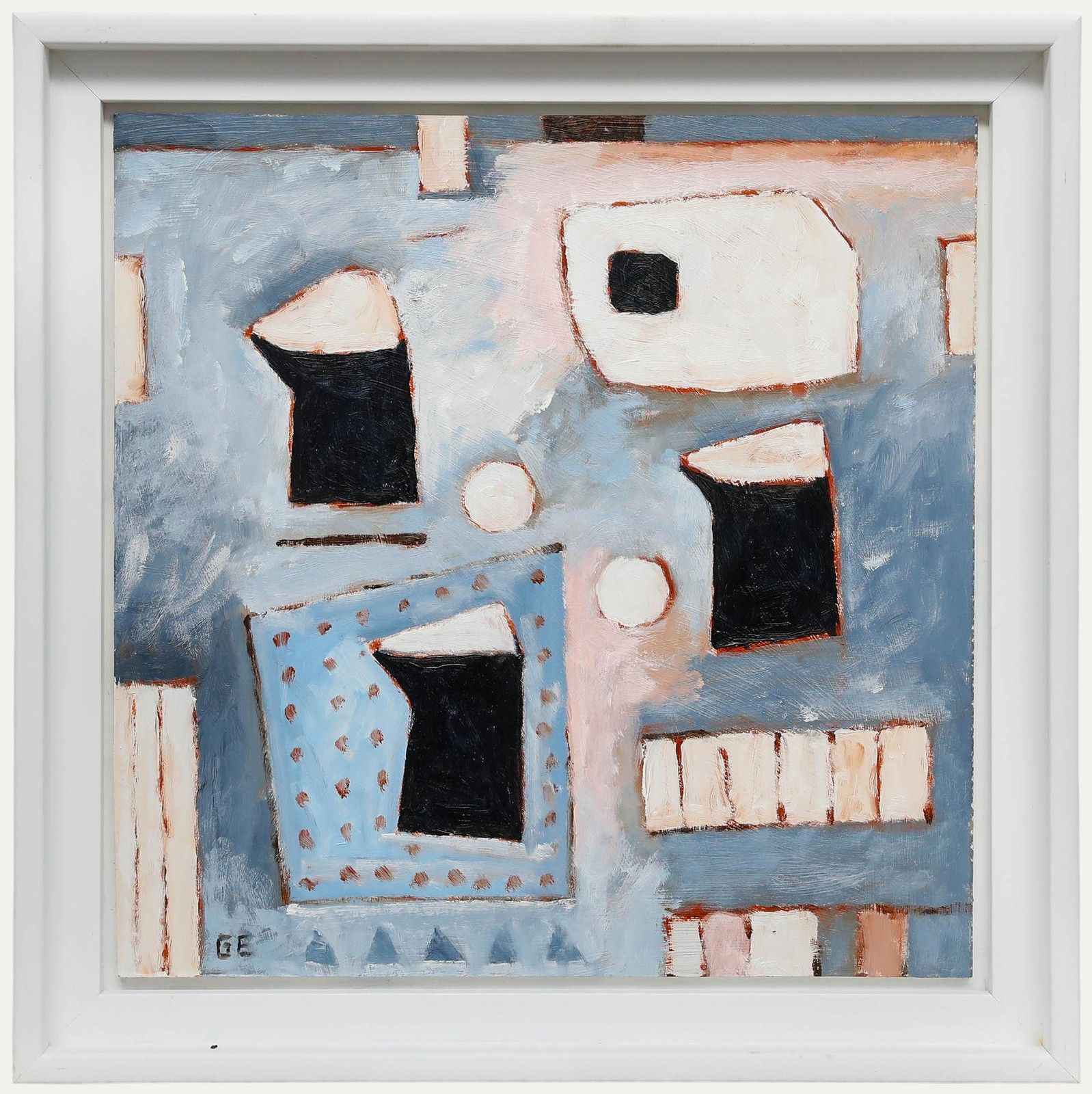 Graham Evernden (B.1947) Framed Contemporary Oil, Three Black Jugs