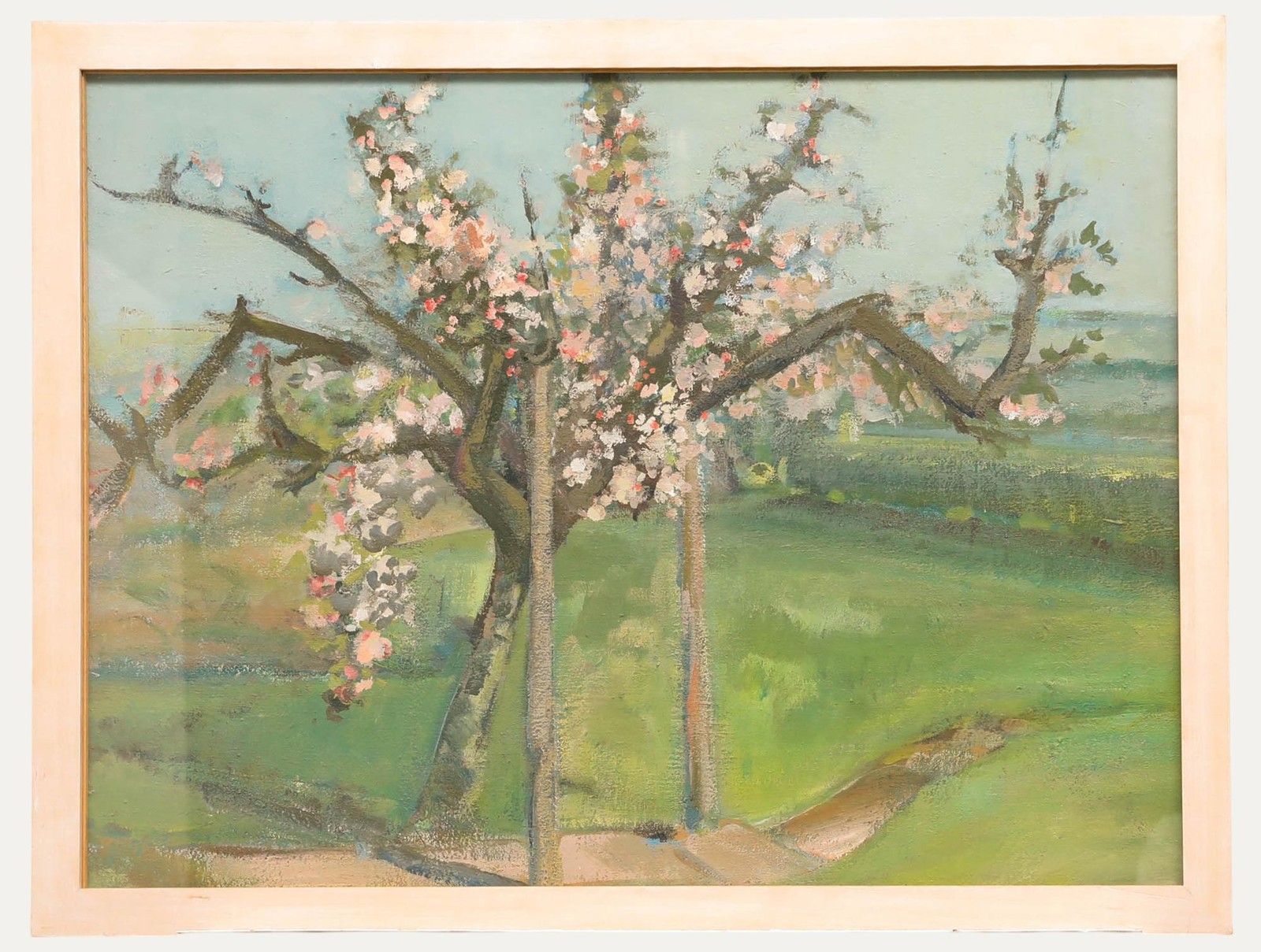 Muriel Mallin (1925 2002) 20th Century Oil, Cherry Blossom