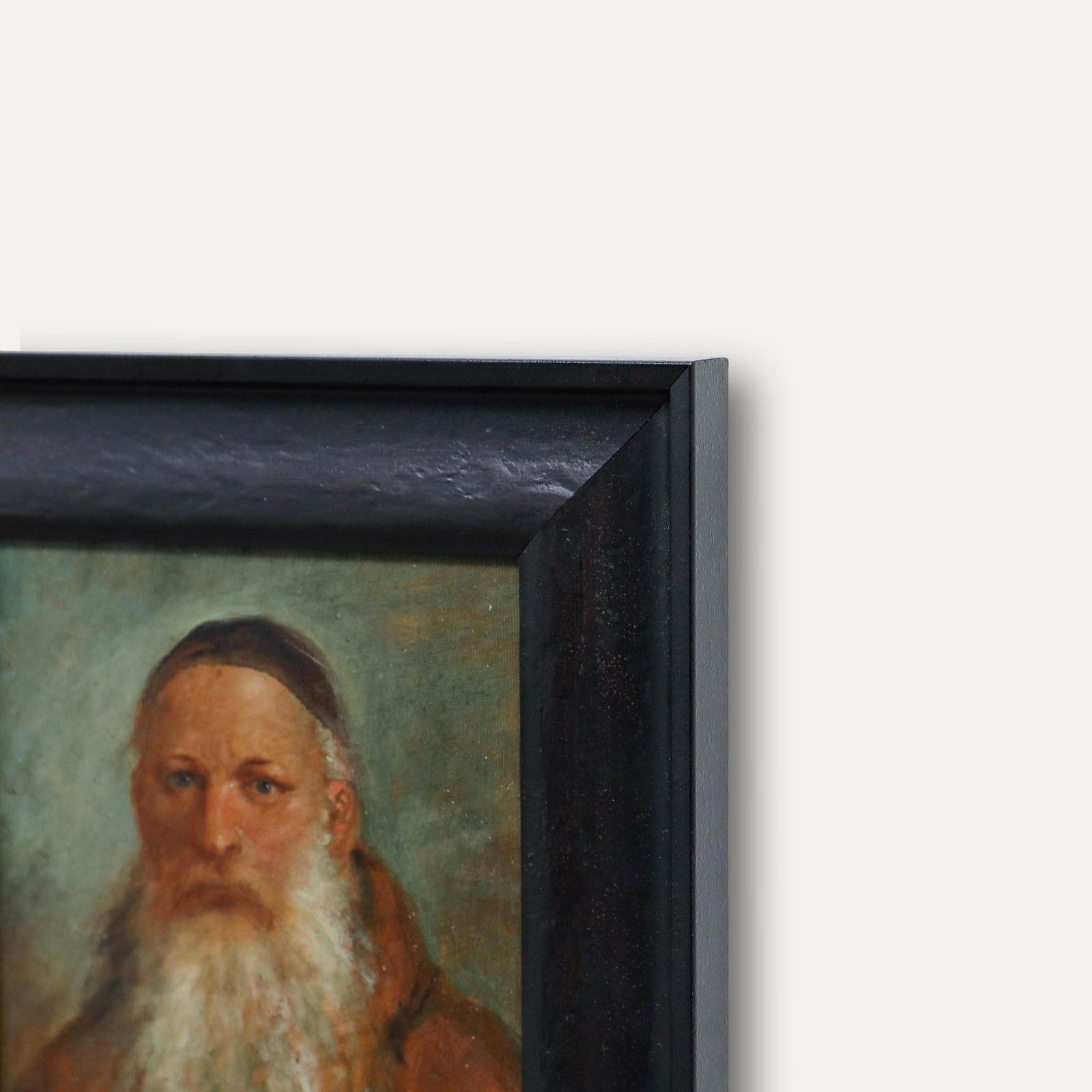 19th Century Oil Portrait Of A Bearded Monk photo 325.0