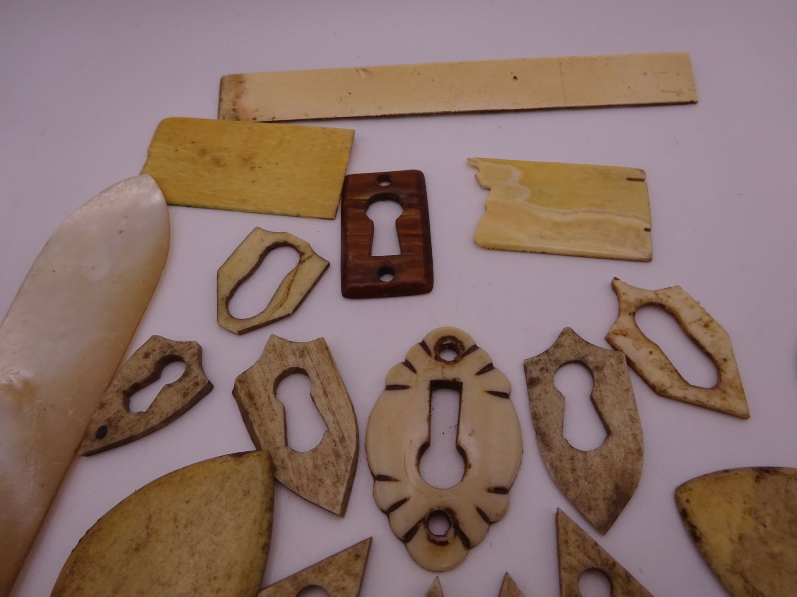 Collection Of Antique Natural Escutcheons For Furniture Restoration photo for sale