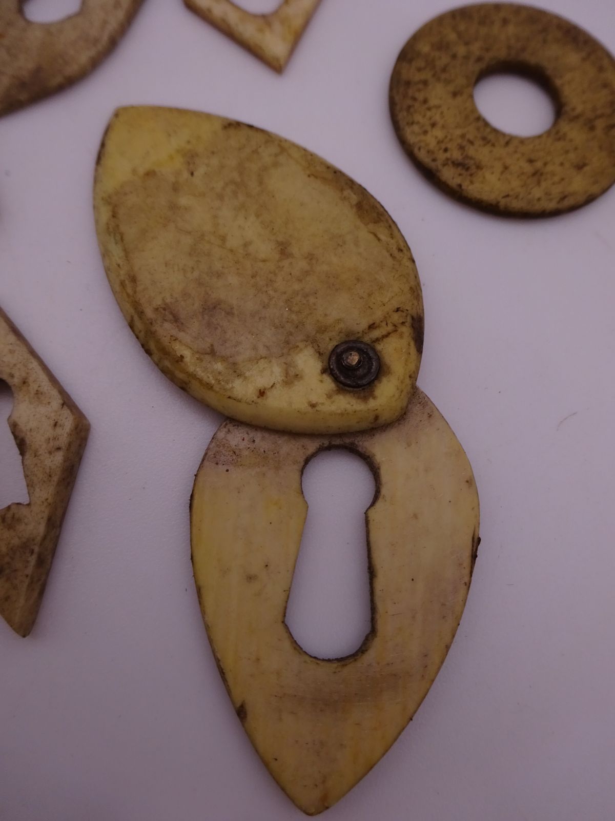 photo for sale Collection Of Antique Natural Escutcheons For Furniture Restoration