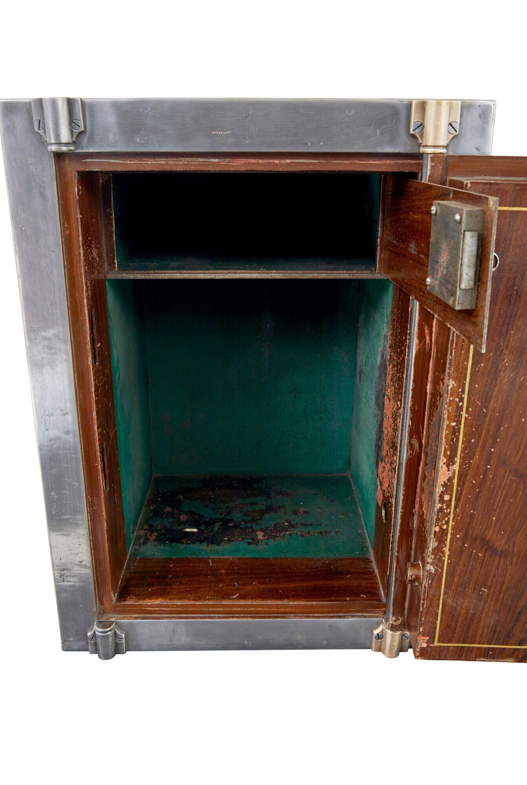 19th Century Danish Polished Steel Safe On Cabinet photo for sale