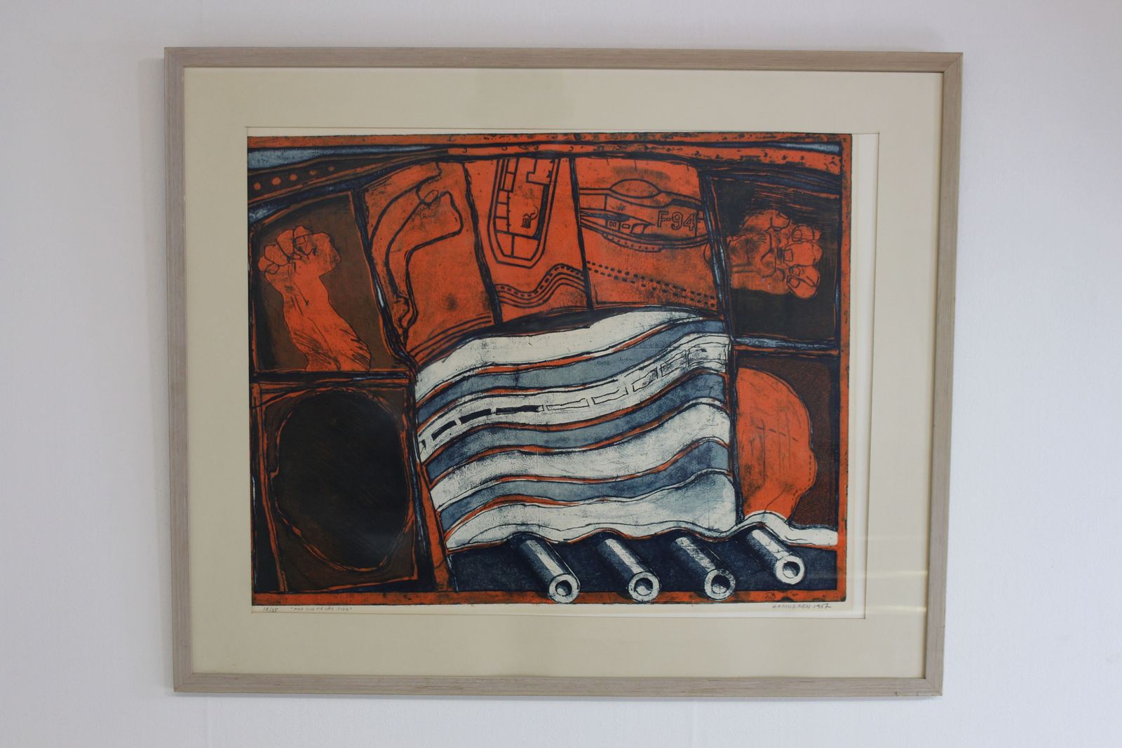 Hans Hamngren Lithograph From 1967 No 18 Of 35 photo vintage