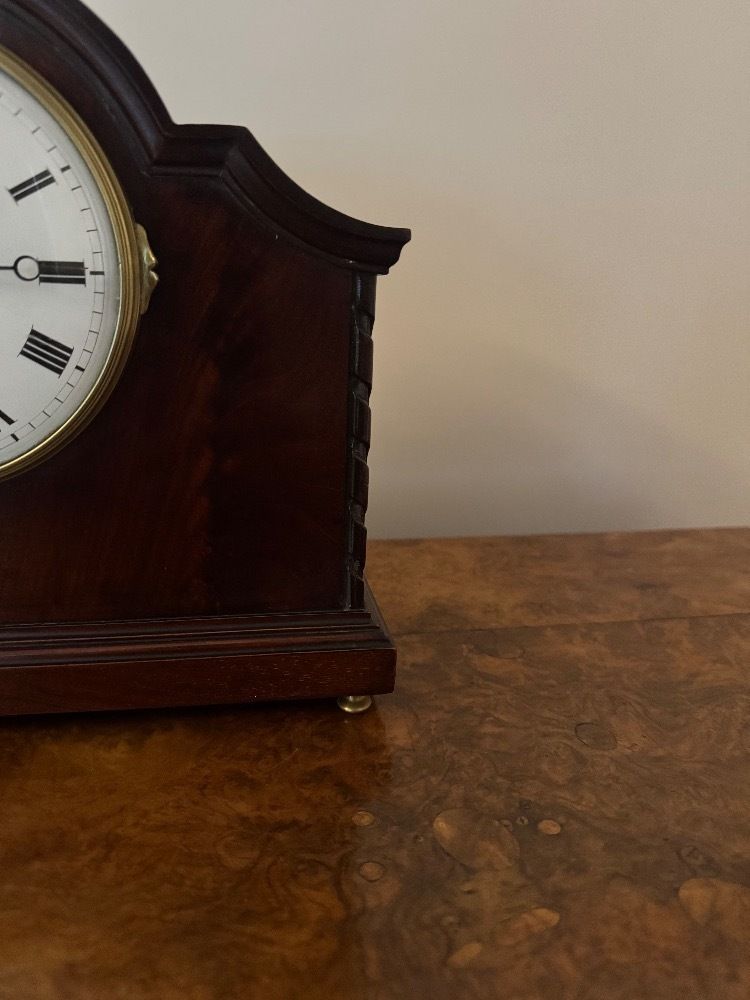 Lovely Quality Antique Mahogany Mantle Clock photo furniture