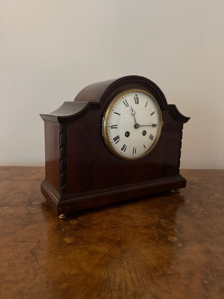 Lovely Quality Antique Mahogany Mantle Clock photo for sale